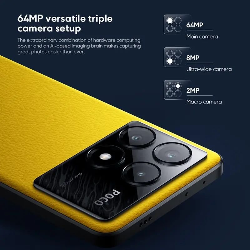 POCO X6 Pro 5G NFC Global Version 256GB/512GB Dimensity 8300-Ultra 64MP Triple Camera 6.67" 1.5K DotDisplay 67W Turbo Charging