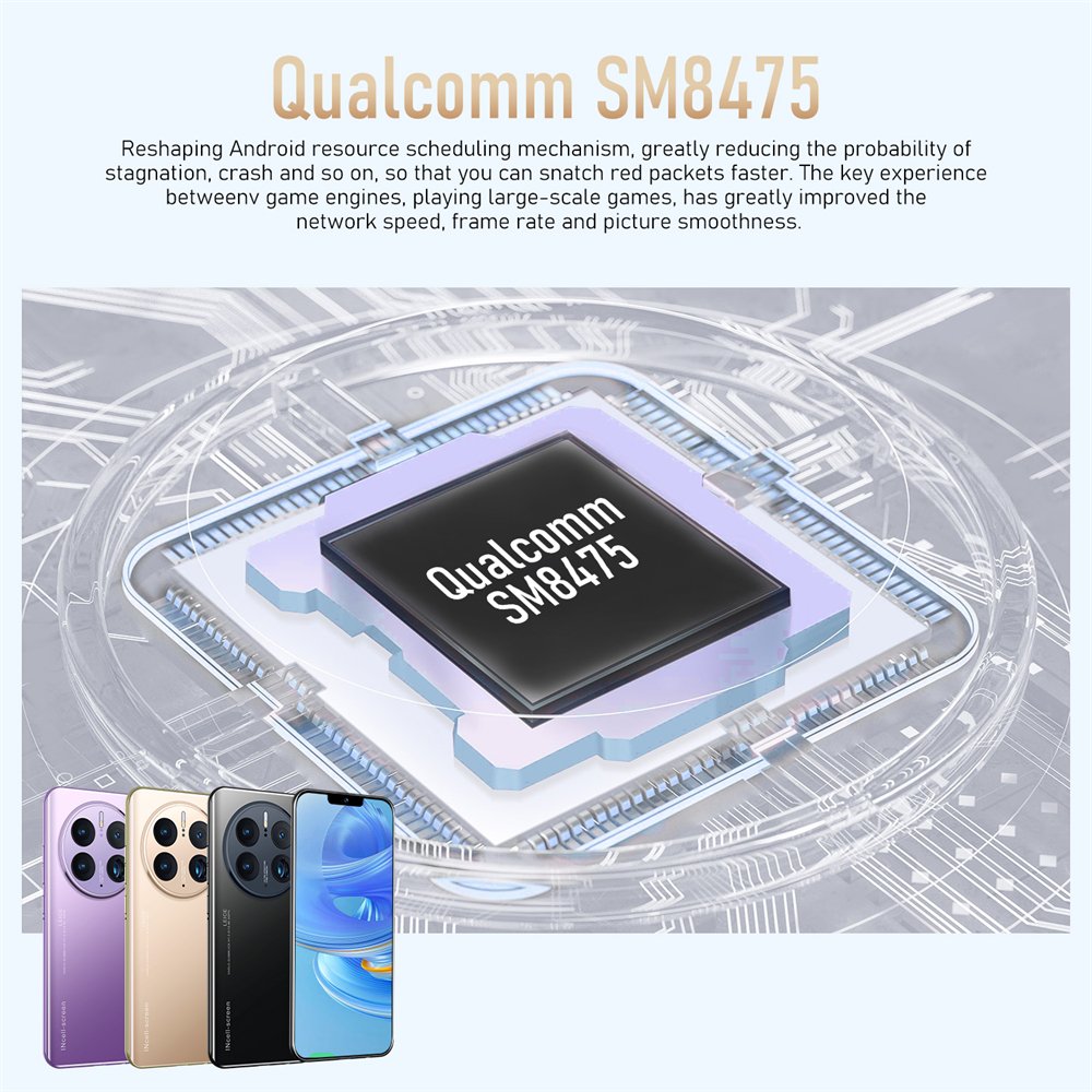 Mater 60 pro Phone Global 5G phone Curved screen 7.3 inch drop screen 16+1TB Full screen Cellphones Phone 5g Smartphone