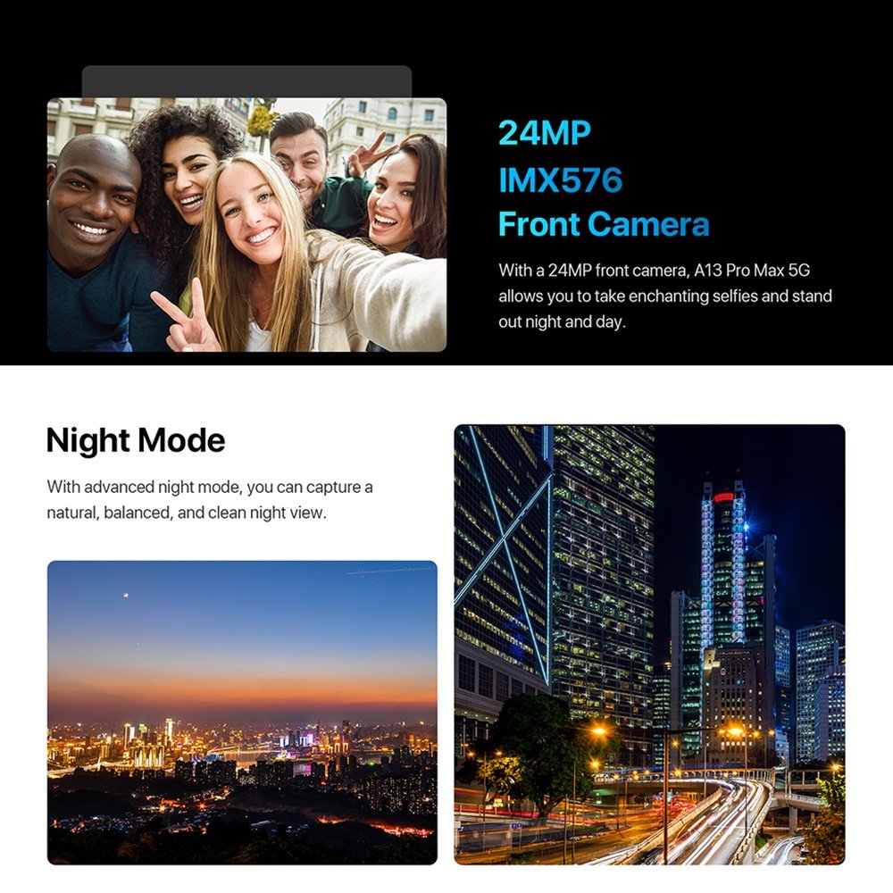 UMIDIGI A13 Pro Max 5G, 5150mAh Battery, Face ID & Side Fingerprint Identification 64MP Camera, 12GB+256GB smart phone