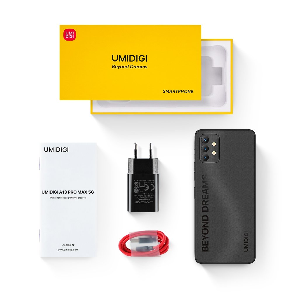 UMIDIGI A13 Pro Max 5G, 5150mAh Battery, Face ID & Side Fingerprint Identification 64MP Camera, 12GB+256GB smart phone