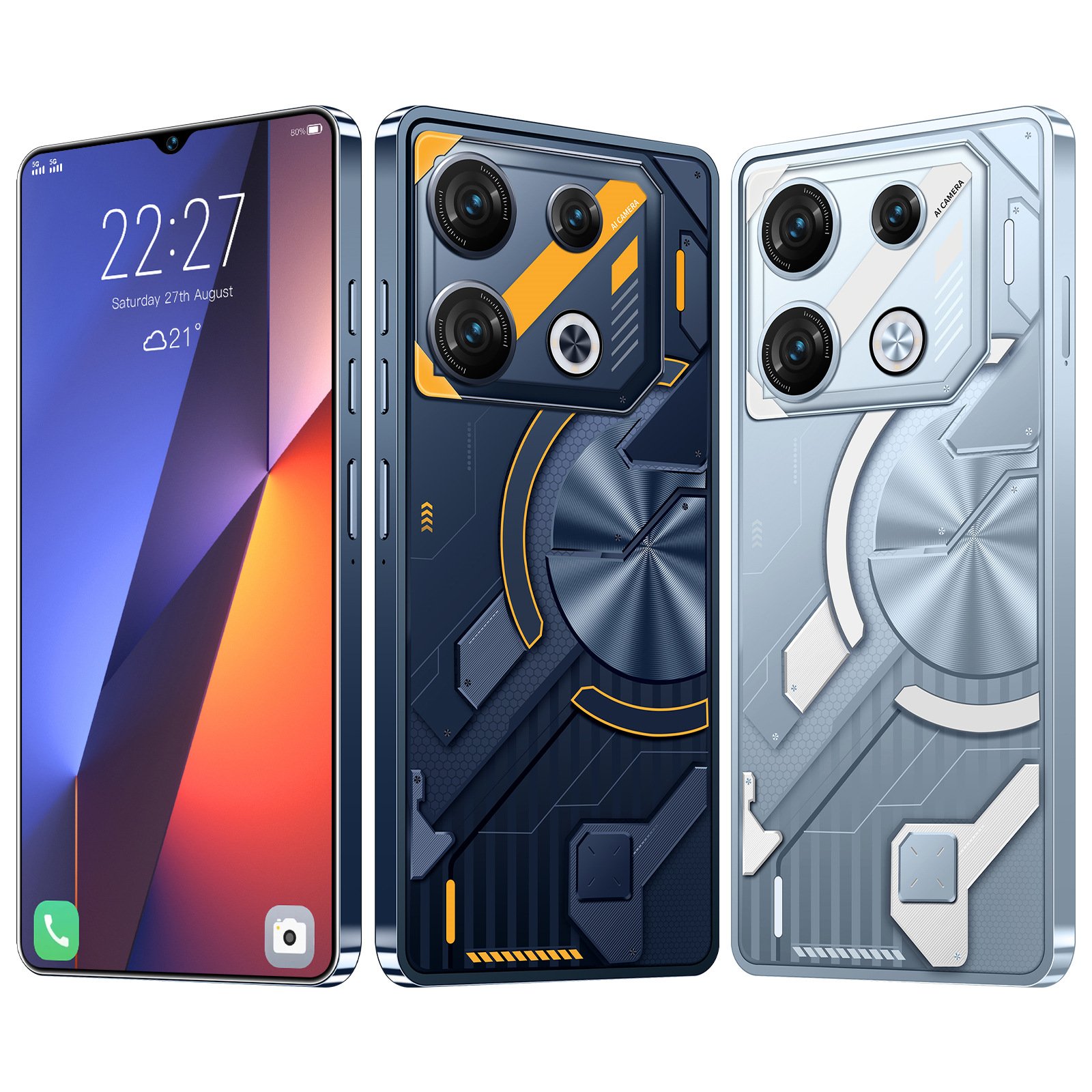 Hot selling 5g smartphone GT10 PRO 6GB+128GB Large memory 6.8 inch telephone original unlock android phone