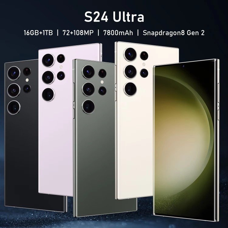 Hot selling 5G smartphone S24 Ultra telephone 7.3 inch android phones unlocked 16G+1TB cellphone mobile phones 4G 5G