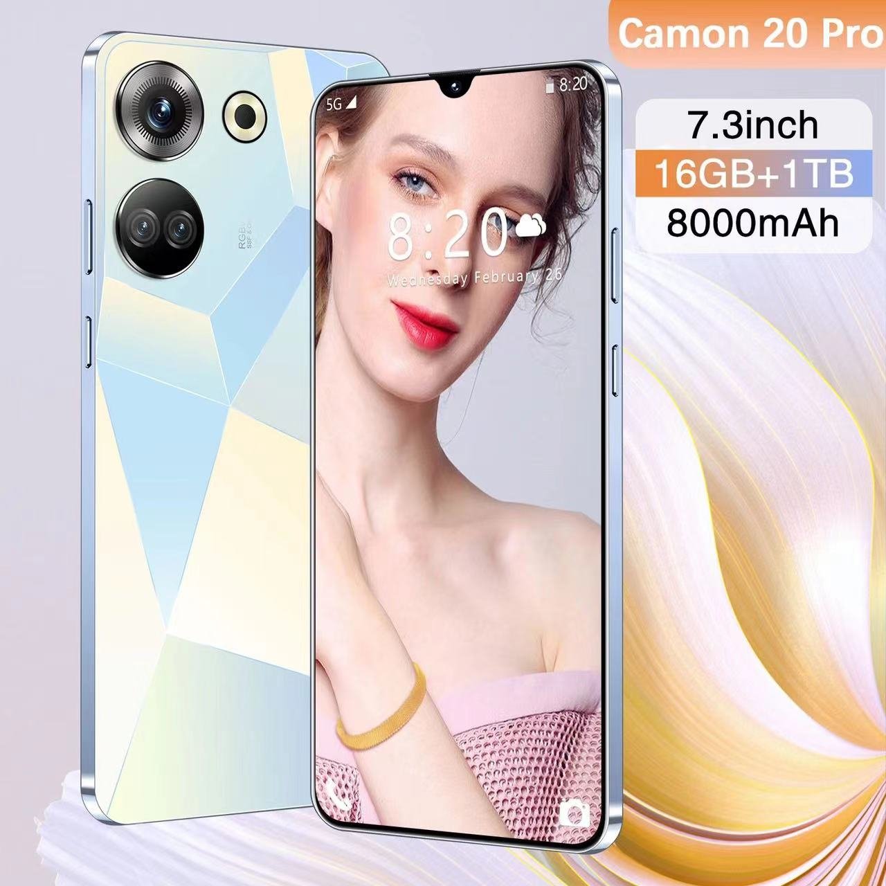 Best selling On Africa Camon 20 Hot40 Pro Mobail Phone 6.8 Inch 5g Smartphone 16gb+1tb 6800 Mah Android 8.1 Cheap Mobile Phone