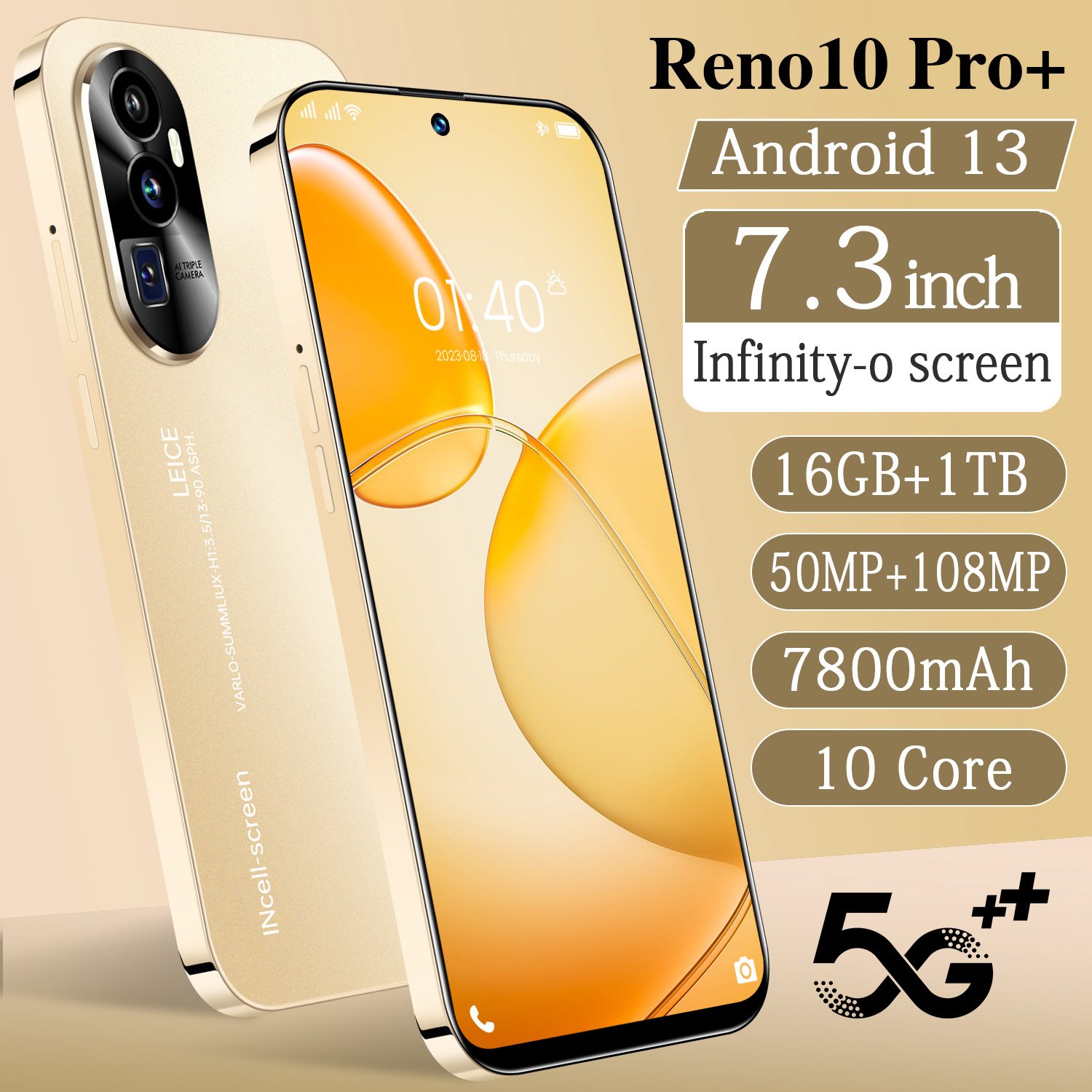 Original 5G Smartphone RANO10 Smart Phone 6GB Mobile Phone Unlocked Cheap telefono inteligente