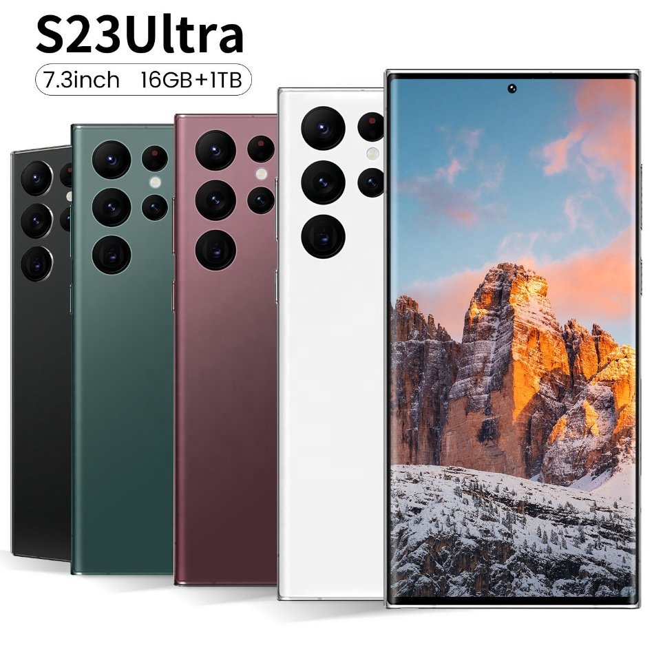 Free sample fast delivery 5g de smartphones amoled 7.3 inch full screen Portable small 5g smartphone s23 ultra original telefons