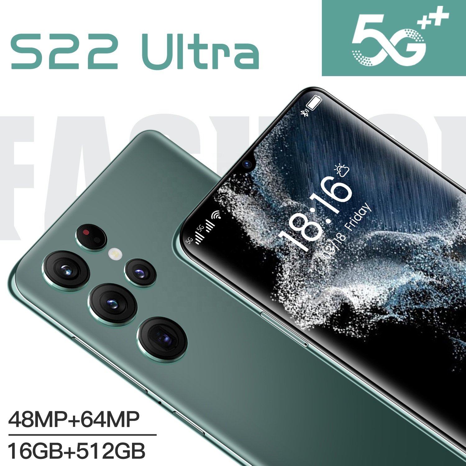 Brand new S22+ ultra 5G Android 12 unlocked cellphones 6.7 Inch mobile phones 16Gb + 1Tb 5G smartphone