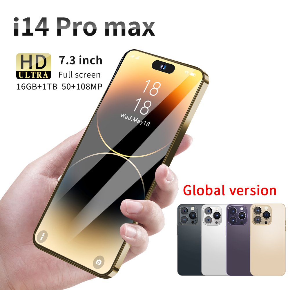 2023 New 14 Pro Max 12+512Gb i16 Dual Sim card Telephone Origin Clone smartphone Unlocked 5g 13 14 Pro Max Mobile Phone X