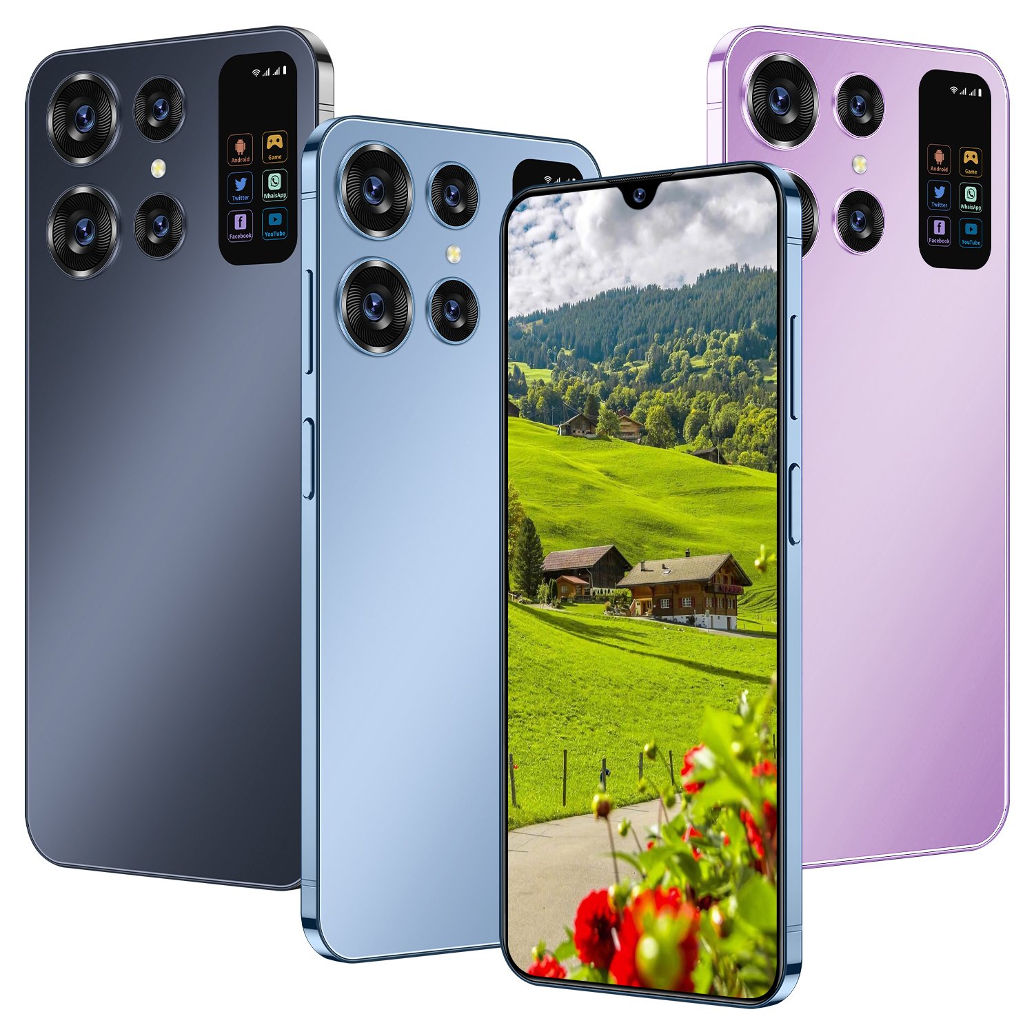 2024 POVA 5Pro New Gaming 7.3-inch screen 16GB+1TB 5G-smartphones with Ultra-Slim Straight Screen and Dual SIM