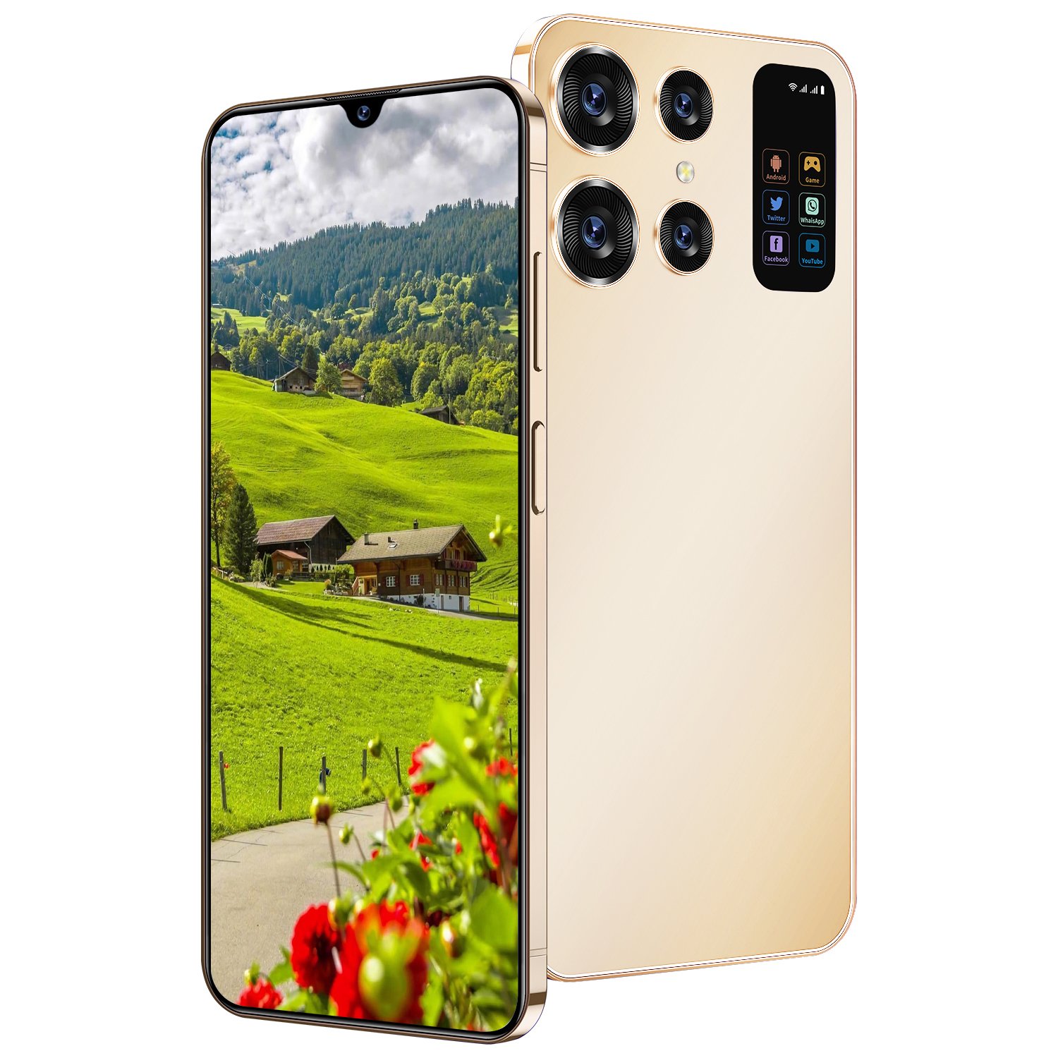 2024 POVA 5Pro New Gaming 7.3-inch screen 16GB+1TB 5G-smartphones with Ultra-Slim Straight Screen and Dual SIM