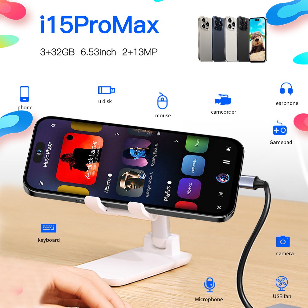 Medome Game Mobile Phone Original i For Phone 15 Pro Max Cell Phone SmartPhone Telefone i15 i14 13 Android Feature 5G smartphone