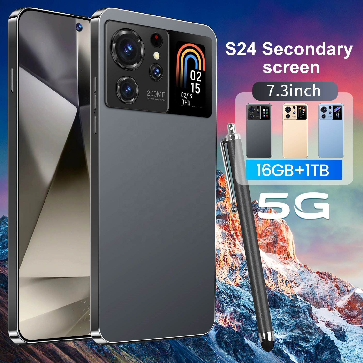 2024New Original Phone S24 16gb+1tb 5g 7.3-inch 72mp 108mp Mobile Phone Cell Gaming Phone Android 13 5G Smartphone