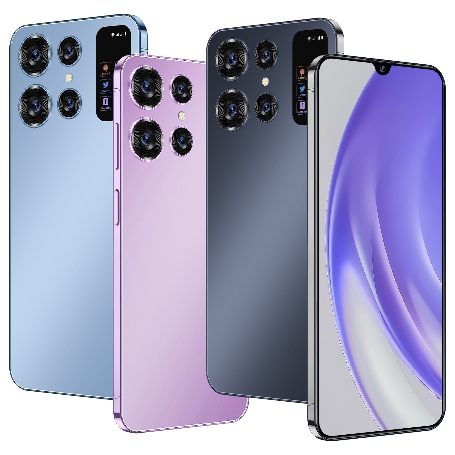 2024 POVA 5Pro New Model Gaming 5G-smartphones with Ultra-Slim Straight Screen and Dual SIM Dual Standby