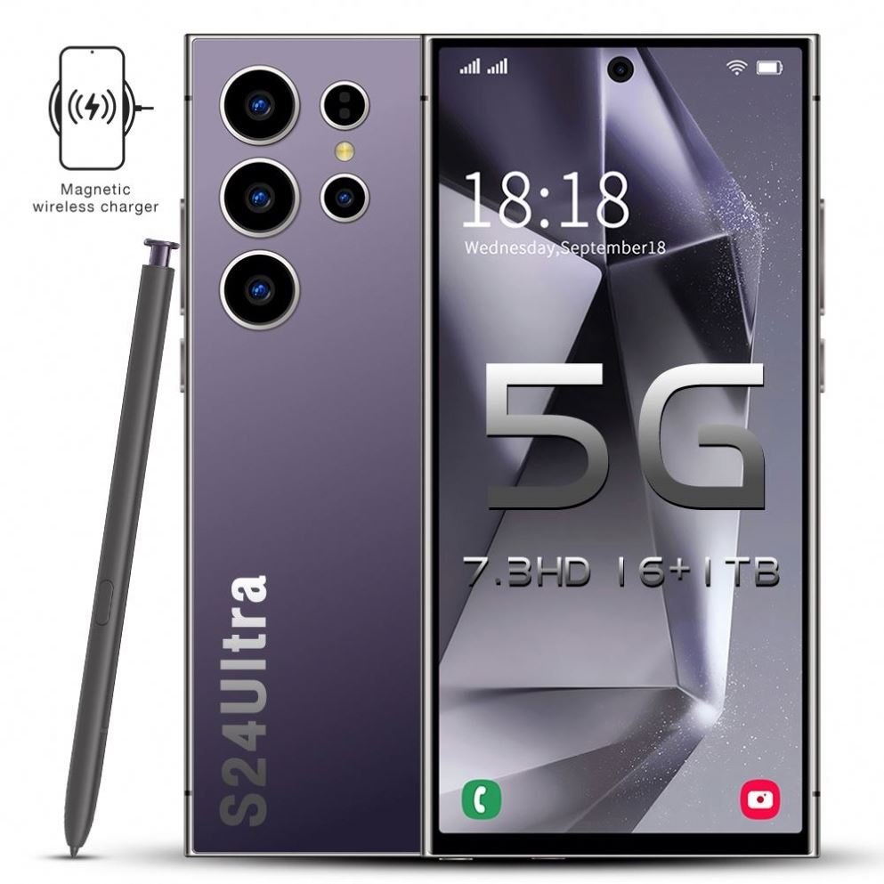 Hot Sale 7.3Inch S24 Ultra 12GB+512GB gaming mobile phones mobile android smartphone 5g smartphones