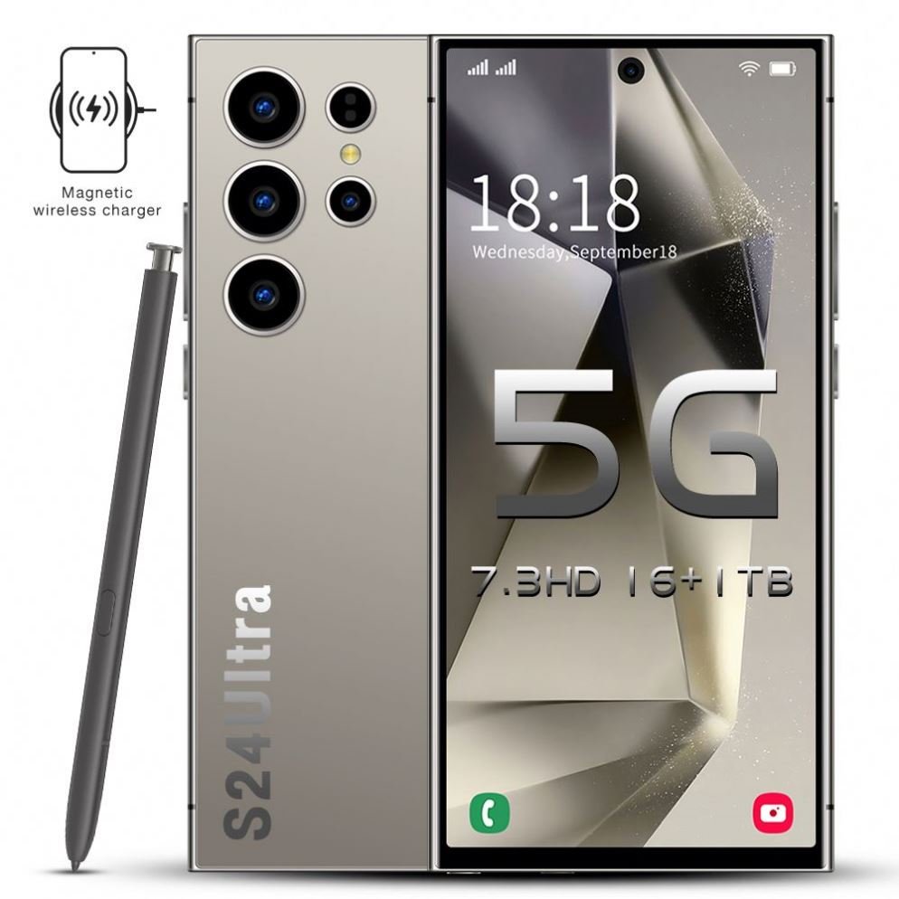 Hot Sale 7.3Inch S24 Ultra 12GB+512GB gaming mobile phones mobile android smartphone 5g smartphones