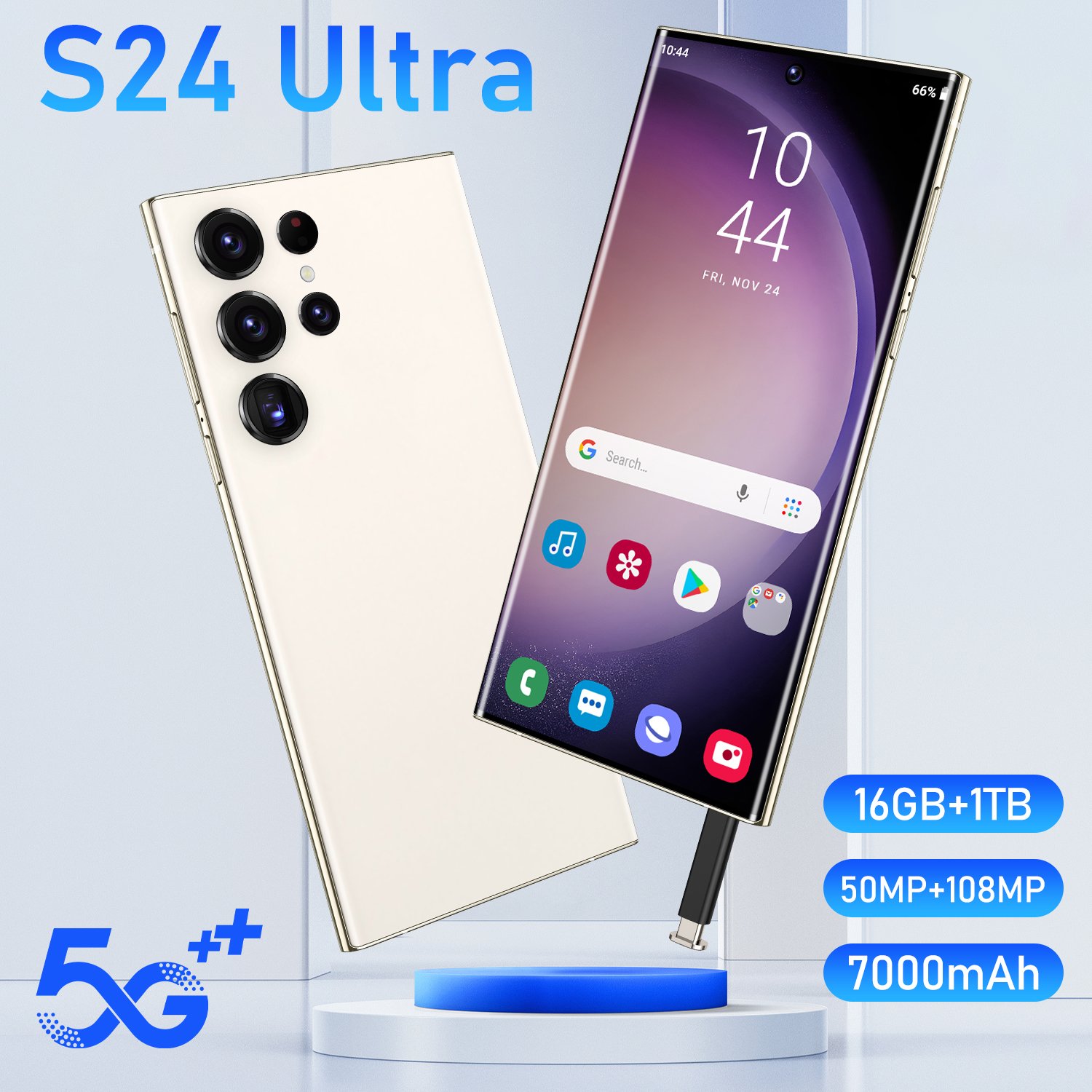 Global Version Original S24+ Ultra 16GB+1TB Android Smartphone 7.3 Inch Stylus Support 4g 5g Network Super Endurance Phone