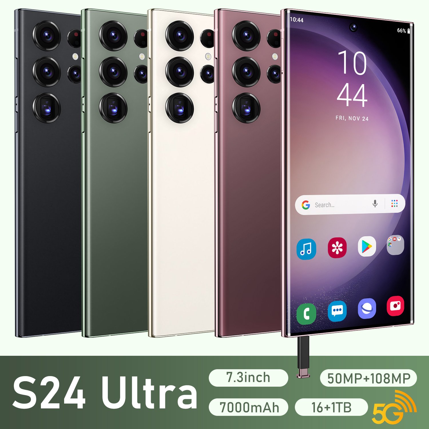 Global Version Original S24+ Ultra 16GB+1TB Android Smartphone 7.3 Inch Stylus Support 4g 5g Network Super Endurance Phone