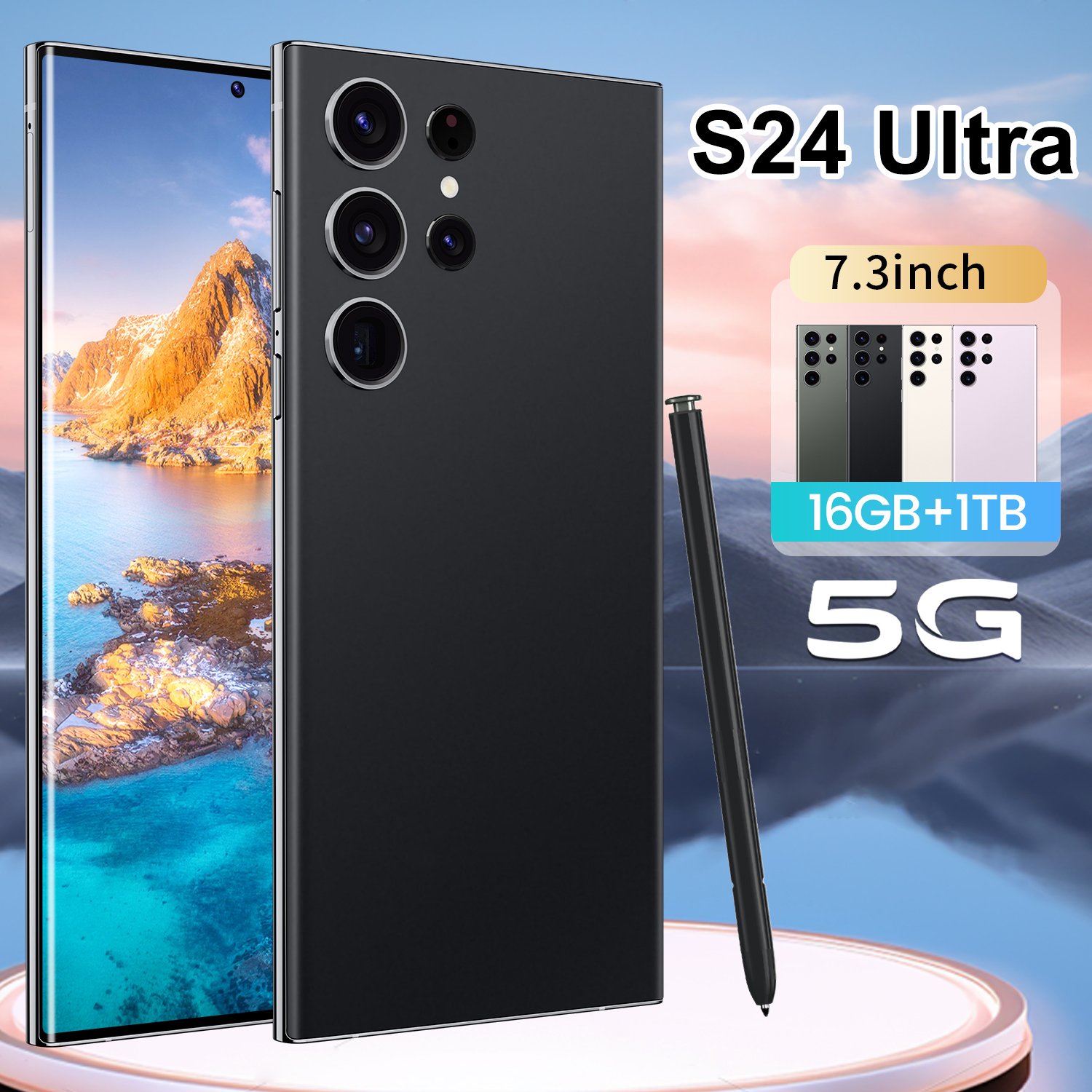 2024 Hot Selling Original S24 Ultra Mobilephone 16GB+1TB 72MP+108MP Face Unlock Full Display Android 13 Cellphone 5G Smartphone