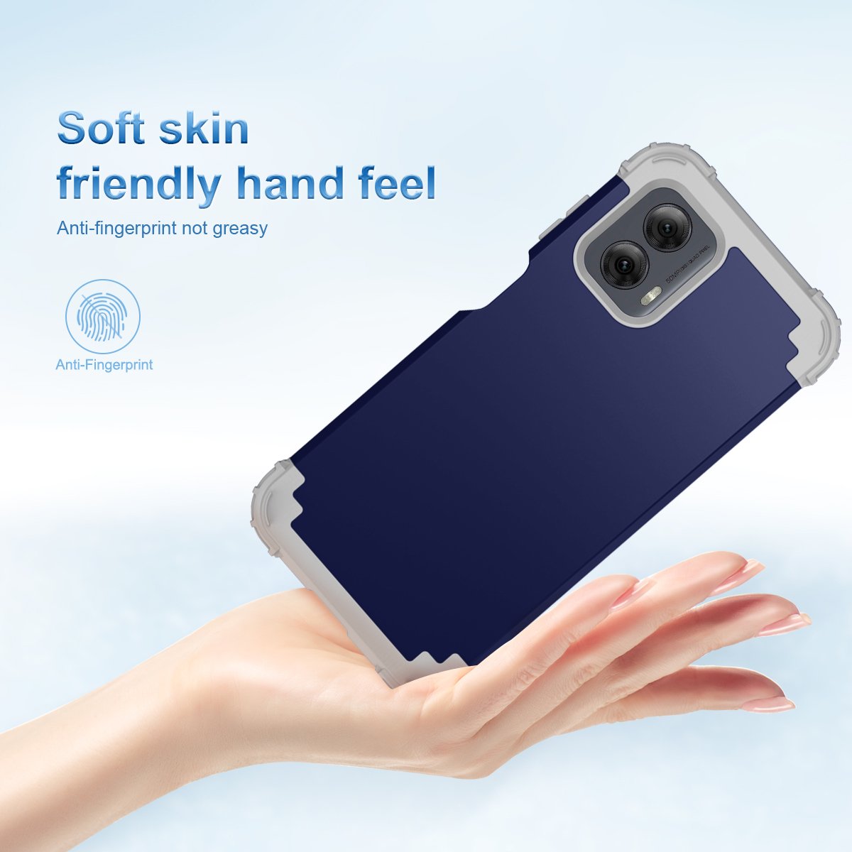 Hybrid Hard Pc With Tpu Silicone Heavy Duty Shockproof Protective Cover For Moto G Power 5G