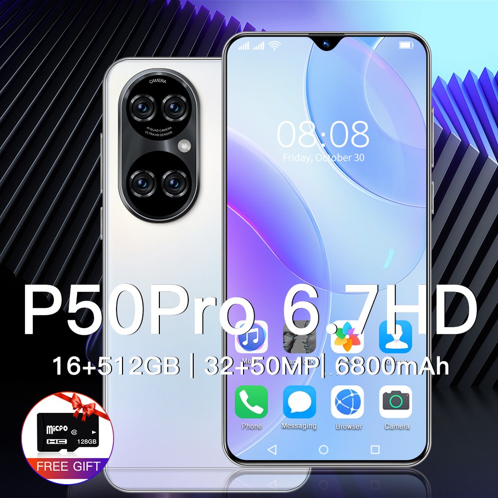 Smart Phone Original Gaming Mobile Phone Brand New 5G Smartphone 16G 1T P50 P60 Feature Phone Telephone Telefon i for 15 Pro Max