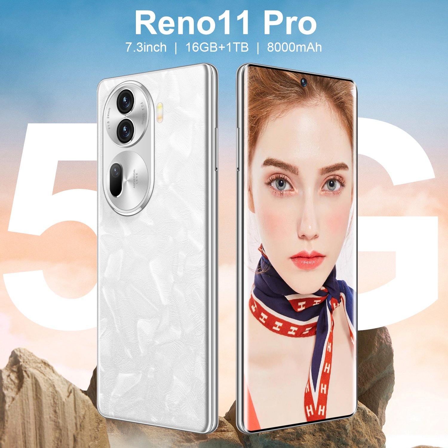 hot sale 7.3 inch 4g 5g oppo reno10 pro mobile phonebeautiful camera multi-language unlocked 3G&4G 5g smartphone