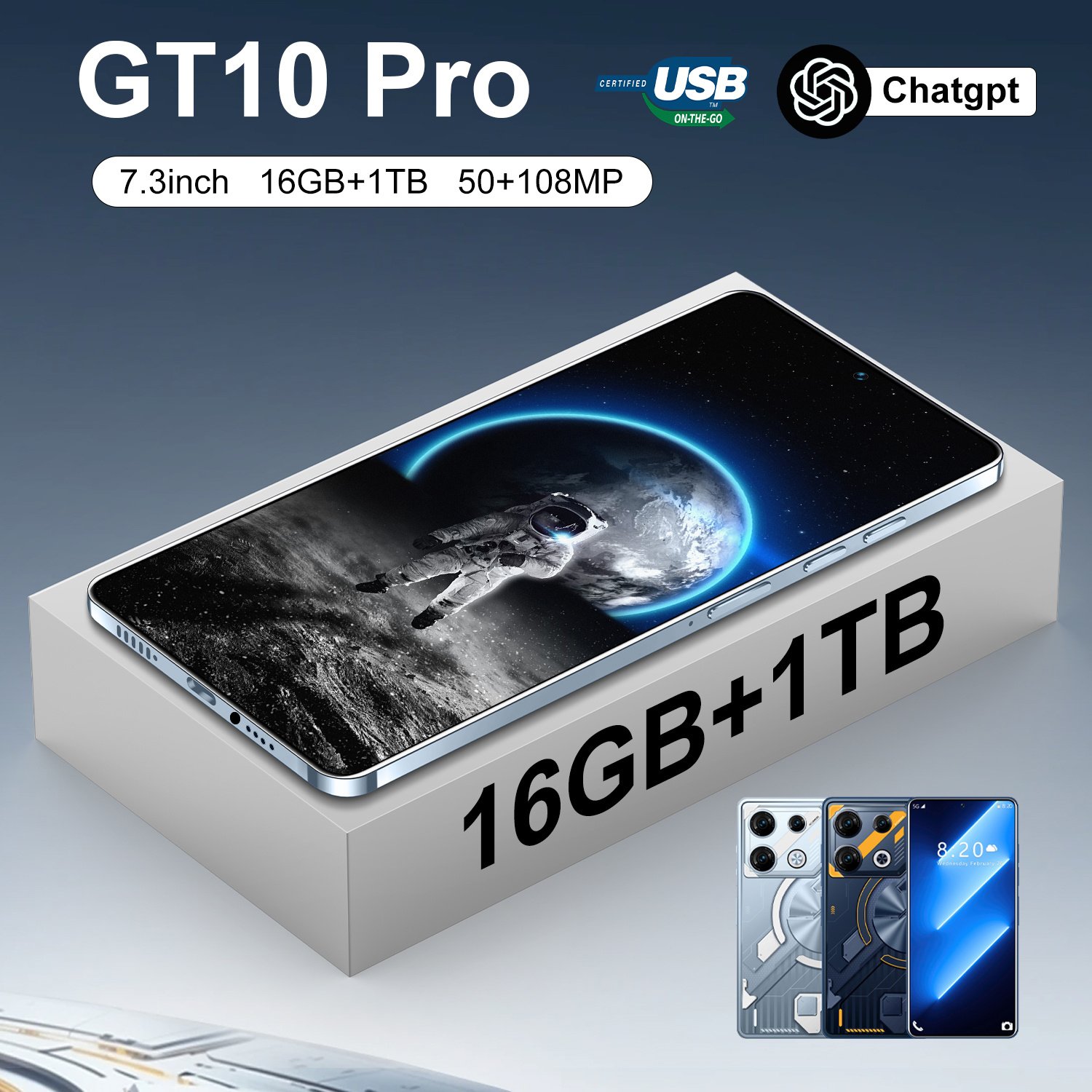 2024 Cellphone Original GT10pro 16GB+1TB 5G Smartphone 7inch Unlocked dual card 5G Phones Android 13.0 Mobile phones