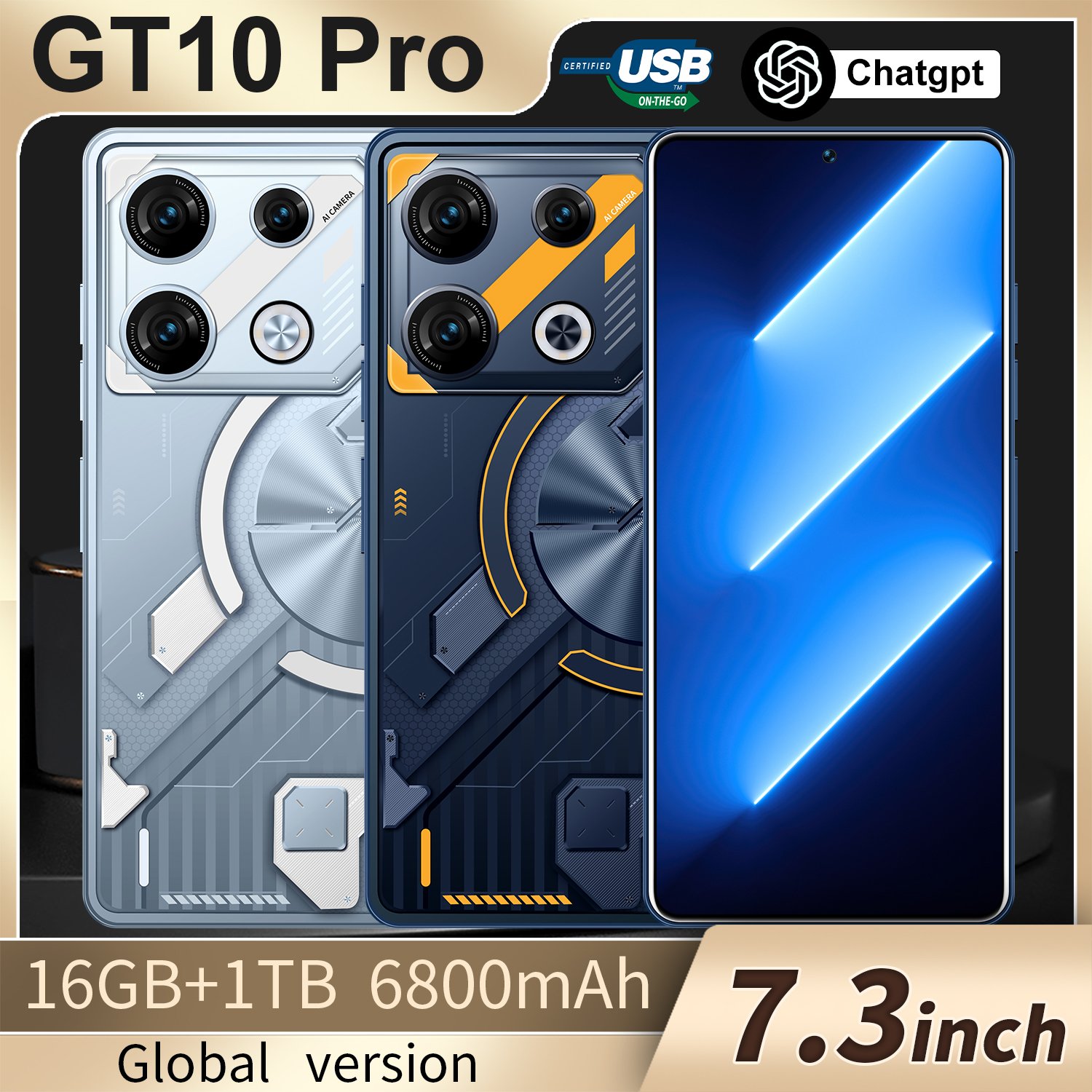 2024 Cellphone Original GT10pro 16GB+1TB 5G Smartphone 7inch Unlocked dual card 5G Phones Android 13.0 Mobile phones