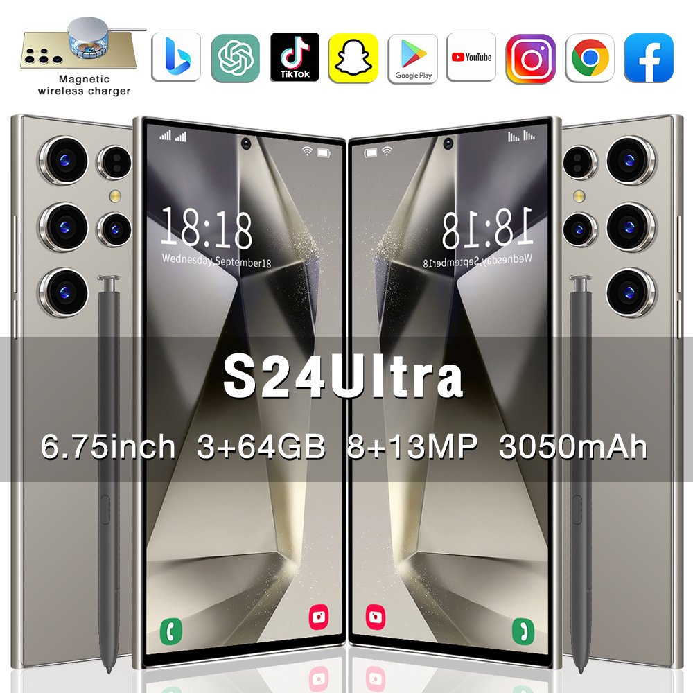 Original Clone 5G Smartphone Cheap S24 Ultra 6.8 inch Big Screen 16GB+512GB Smartphone Android 13 For samsung galaxy s24 ultra