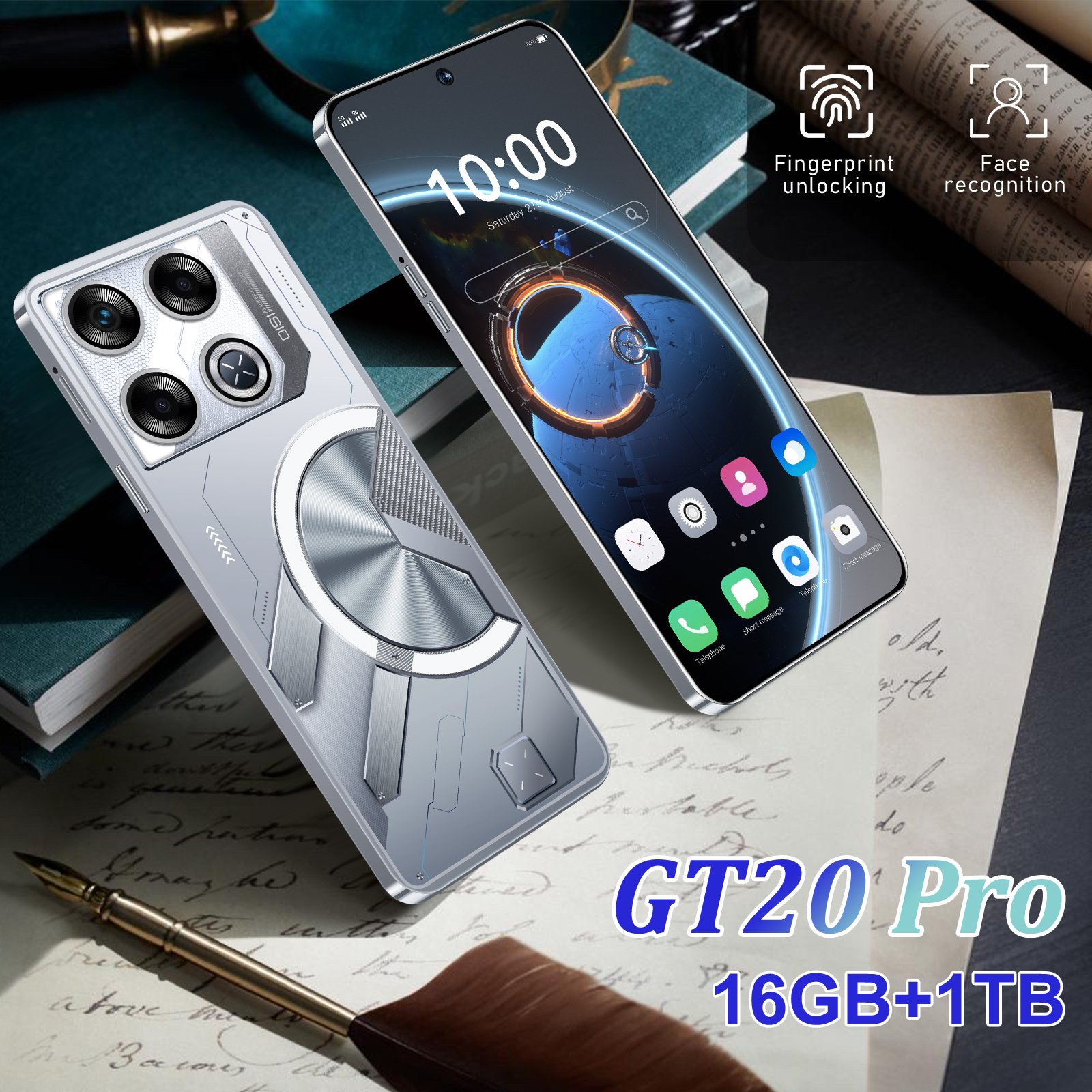 Best sell Smartphone for GT20Pro 5G cellphones unlocked original Android 14 16GB+1TB mobile phones