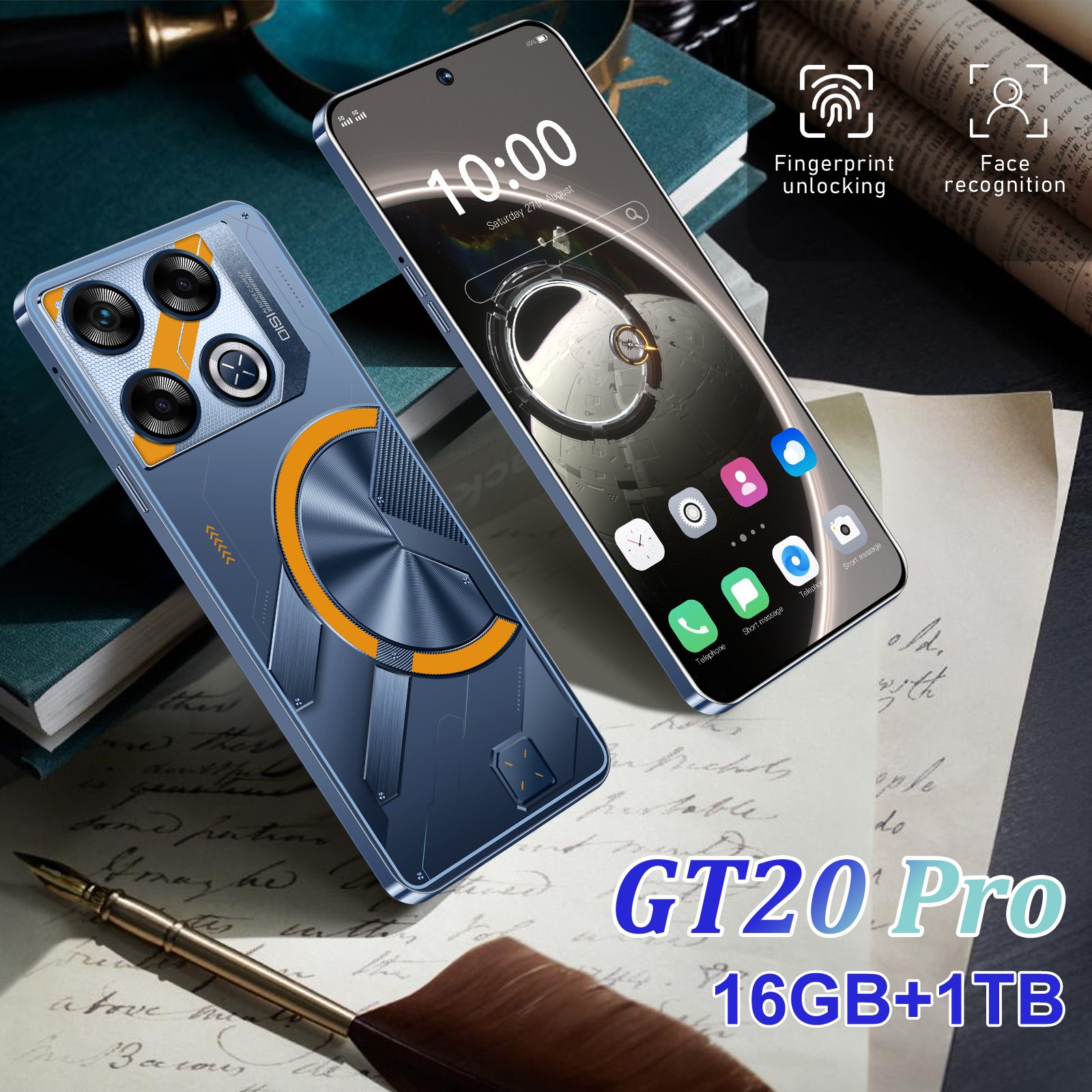 Best sell Smartphone for GT20Pro 5G cellphones unlocked original Android 14 16GB+1TB mobile phones