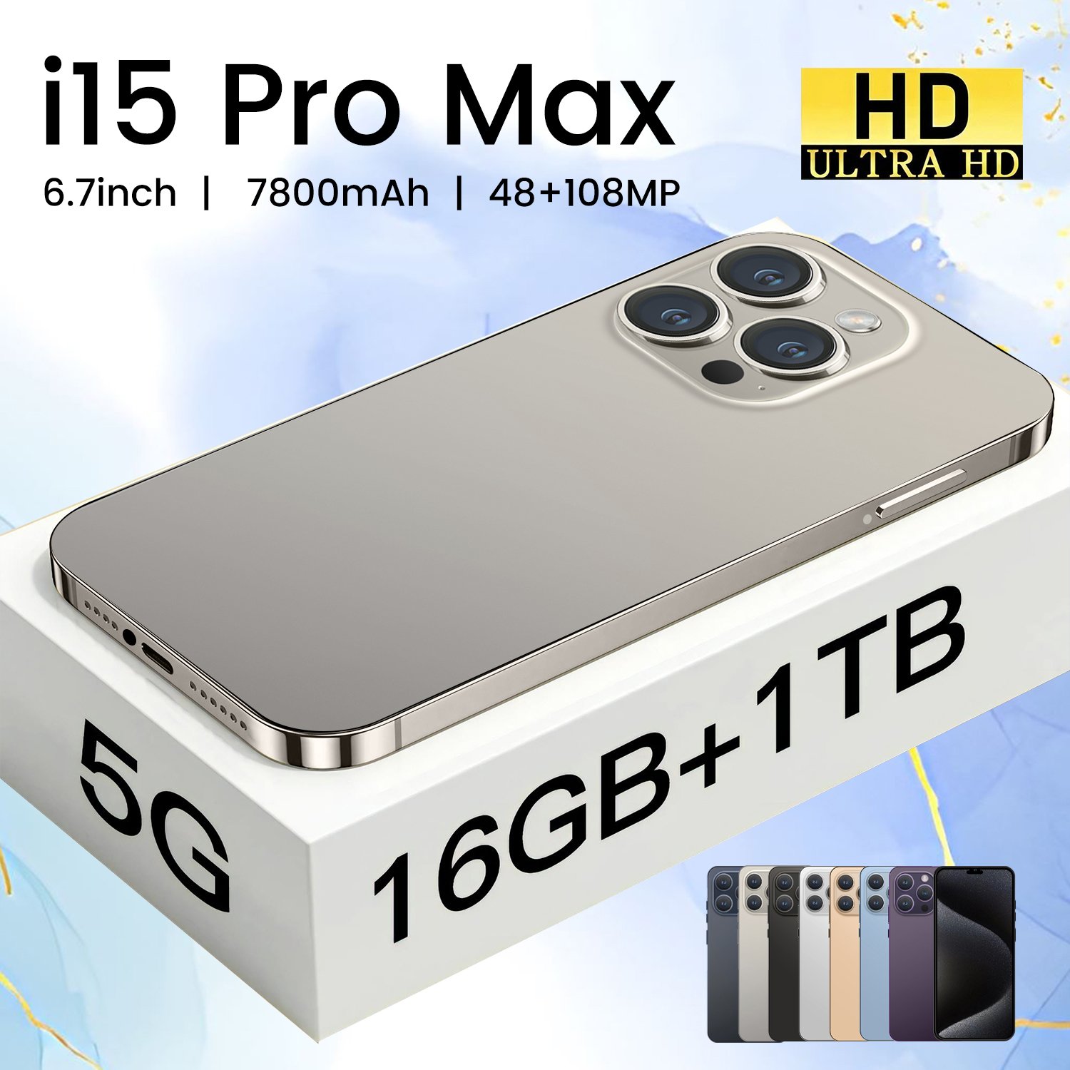 Hot sale Wholesale price 15 pro max mobile phone 32MP+64MP 5G smartphone 6.7inch HD Full Screen New phoene 15 Ultra CellPhones