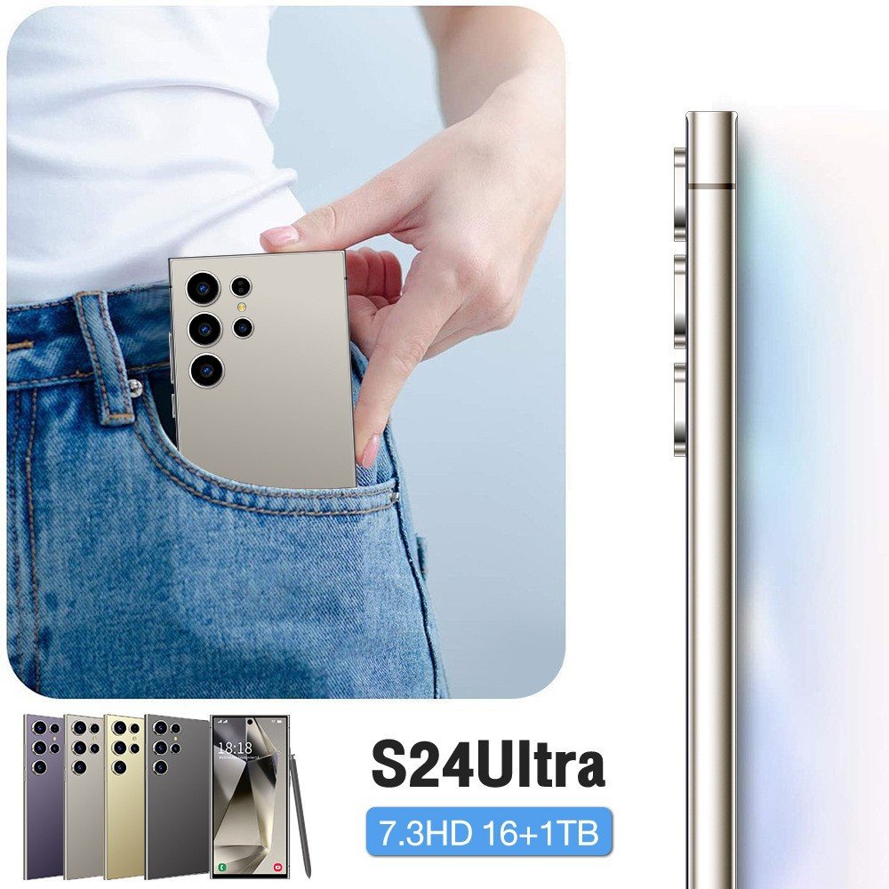 Hot Selling S24 Ultra Original Mobile Phone 5g Smartphone 7.3 Inch 1tb 108mp 7000mah Large Battery Cell Phone