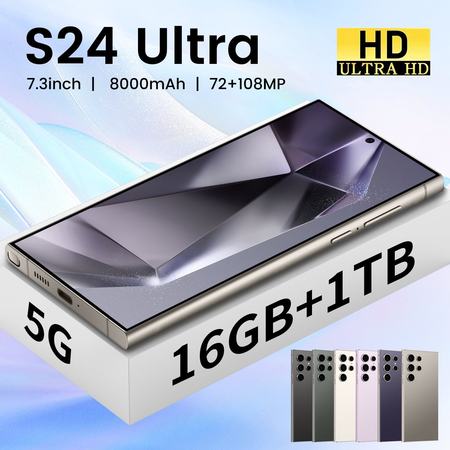 Original Brand New S24 Ultra Phone 6.8 inch 12GB+512GB 4G 5G Smartphones With Stylus 4 Cameras Face ID Unlocked Cellphones