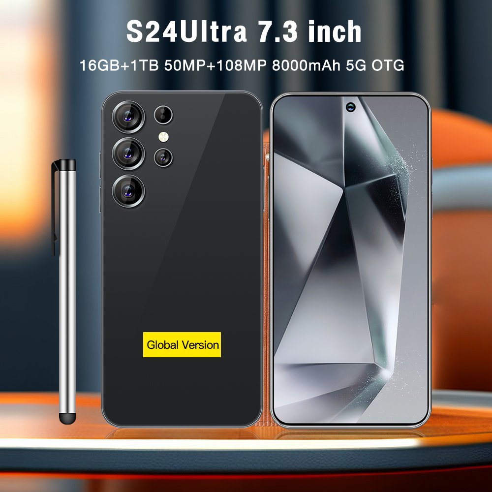 Cellphone Original SmartPhone S24 Ultra 16GB+1TB Android 13 Mobile Phones Cellphone 7.3inch Dual Card 5G SmartPhone HD