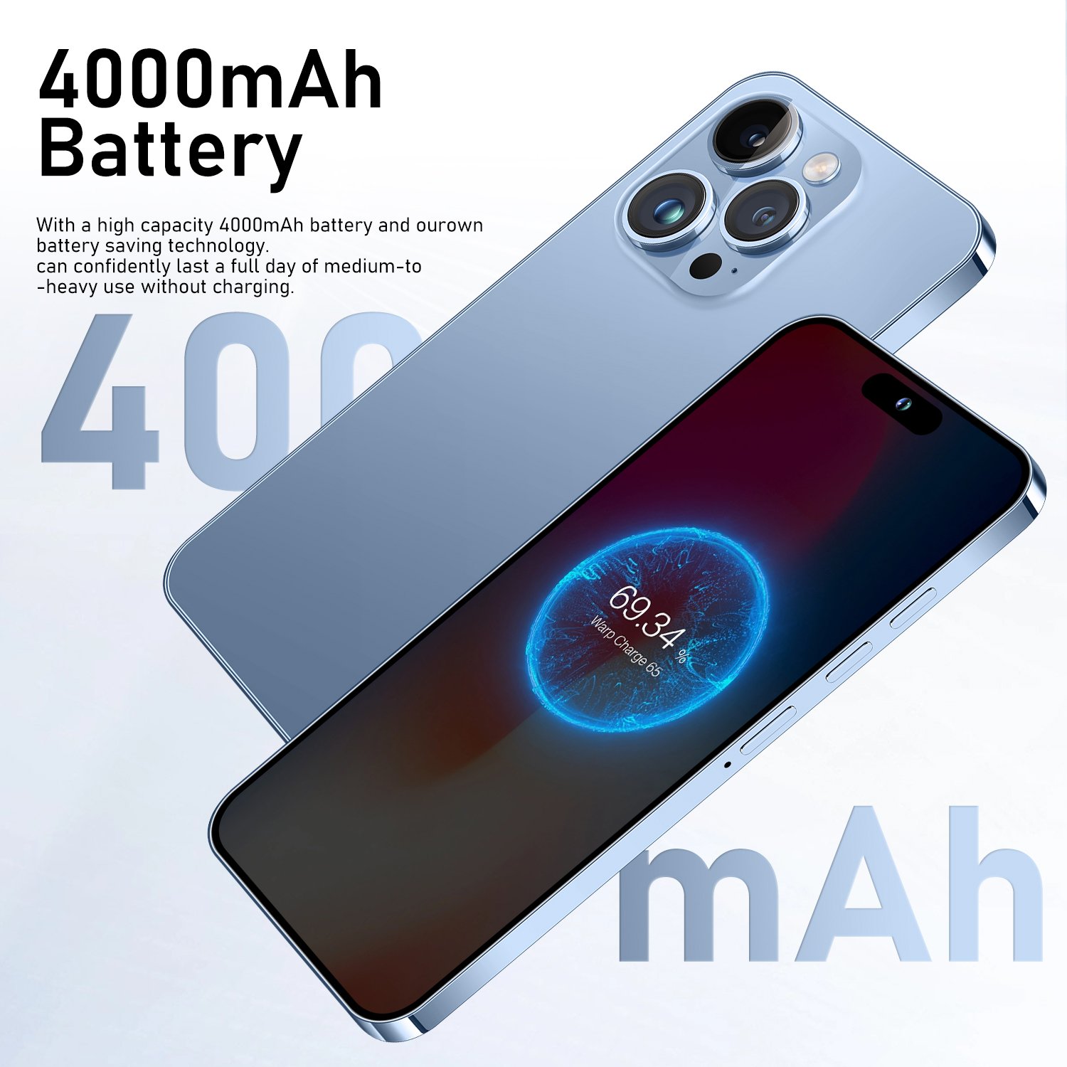 2024 New Arrival Original i15 15 Pro Max 5G Smartphone with 6.7 Display and 3GB+64GB Storage