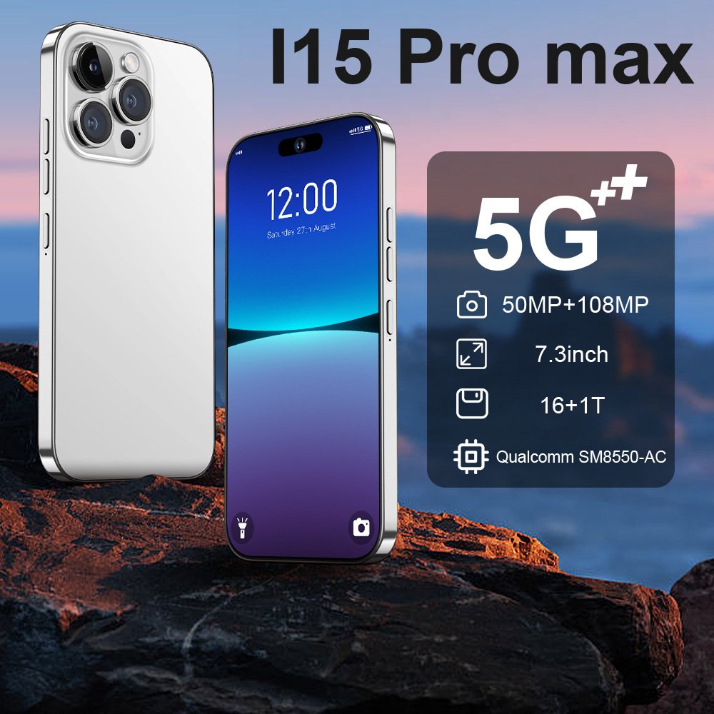 Have Logo Clone 15 pro max 6.8 inch screen 4G 5G smartphone 16GB+1TB unlocked i cell phone 15 pro max Cheap Version Dual Sim