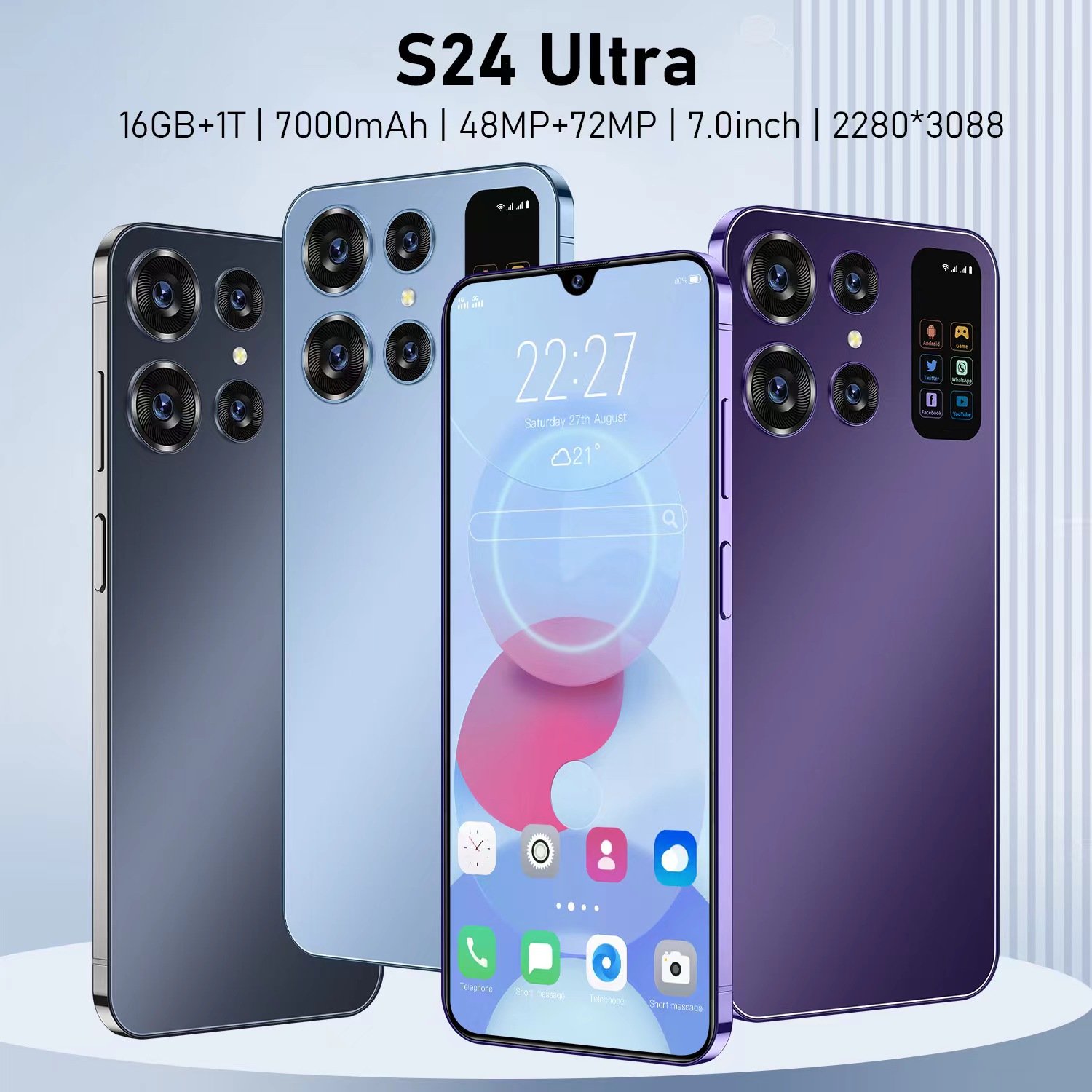 2024 Original 16+1TB Galaxy S24 Ultra smart phone 6.8inch telephone Unlock S-Pen Android S23 Ultra Smart Phone 5G Smartphone