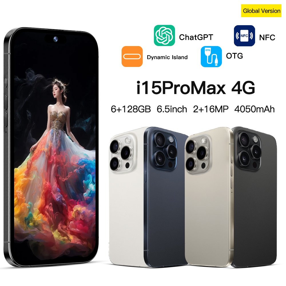 Original 5G Mobile Phone smartphone i For Phone 15 Pro Max Cell Phone Smartphone Gaming i16 i17 Android Feature Medome Telefone