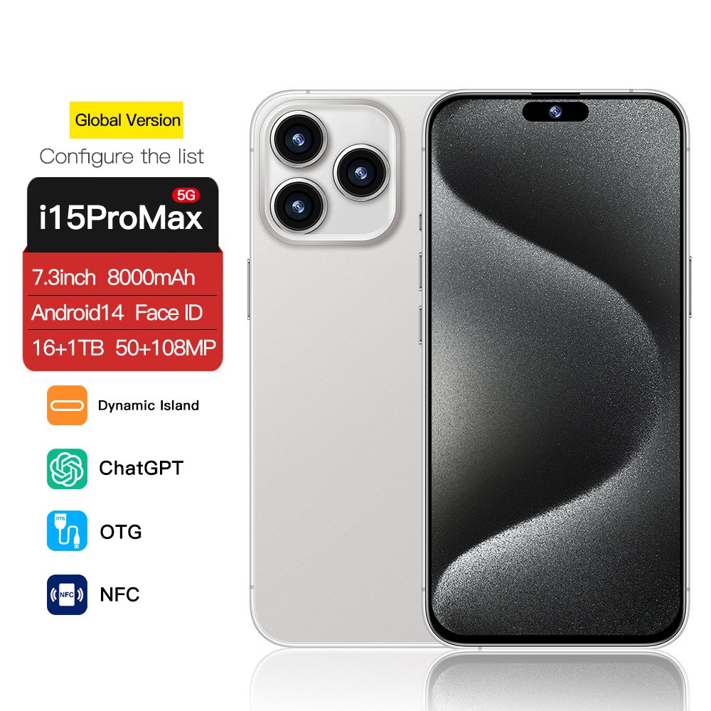 Slimoro Cell Phone Smartphone 5G Mobile Phone Original i For Phone 15 Promaxe Smartphone Telefon Gaming i15 16 14 Android Mobil