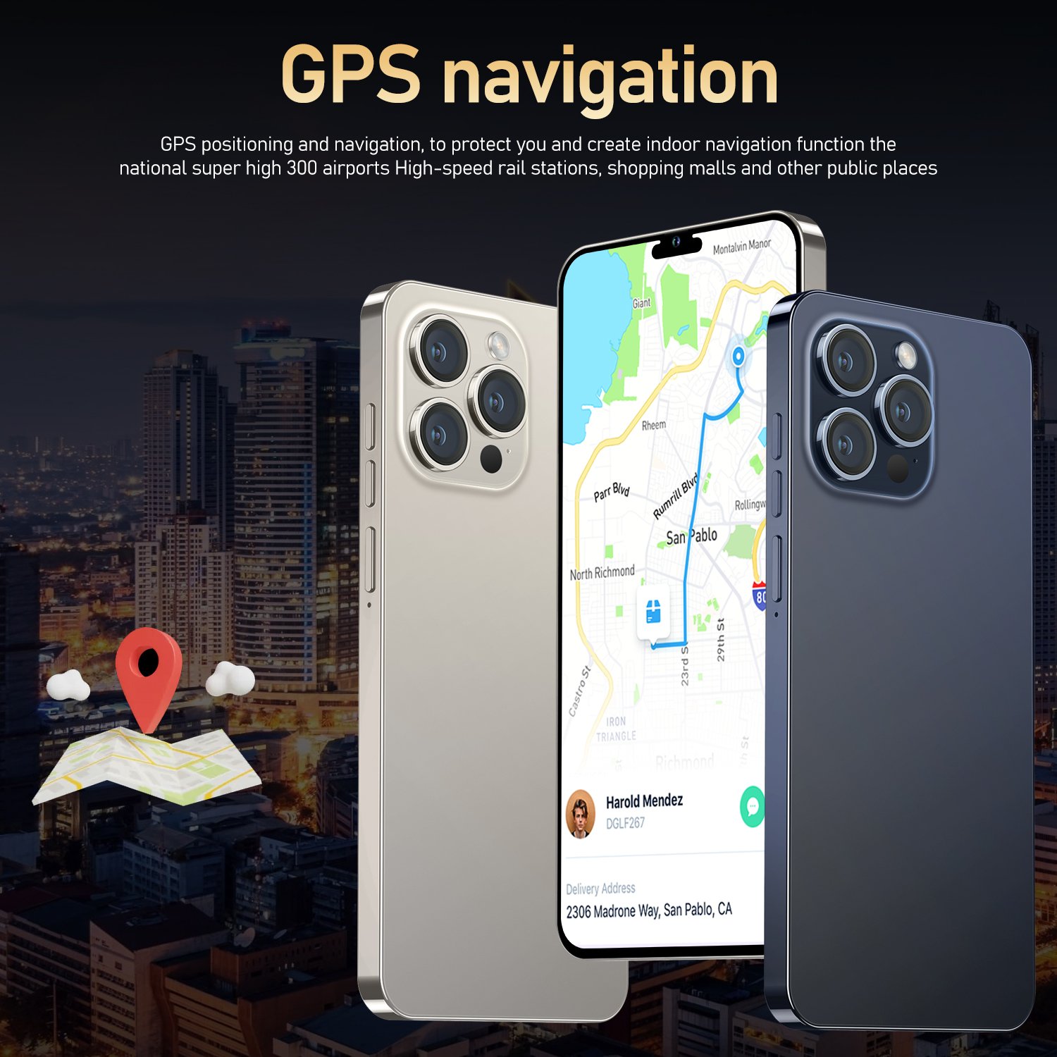 Newest Phone 15 pro max nuevo original 12+512GB 5g 6.7inch Screen Dual Sim Card I new phone 15 Pro Max 5g De Smartphones 64MP