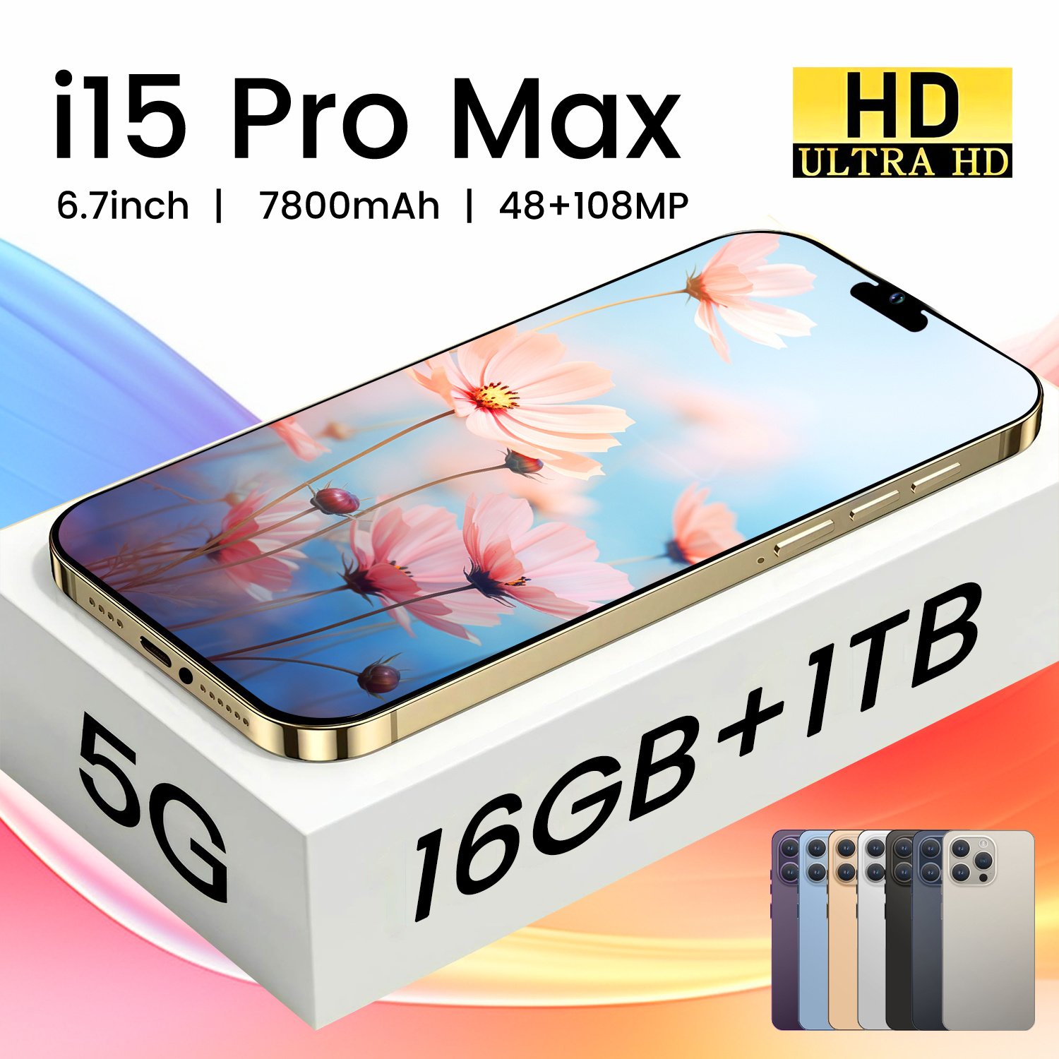 Newest Phone 15 pro max nuevo original 12+512GB 5g 6.7inch Screen Dual Sim Card I new phone 15 Pro Max 5g De Smartphones 64MP