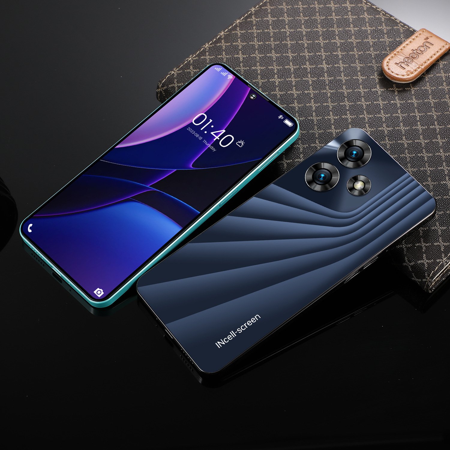 Hot30 4G Android Smartphone 3+64G Storage Real Fingerprint Unlock 7.3 Inch HD LED 108MP New Cross-Border Large Phone English