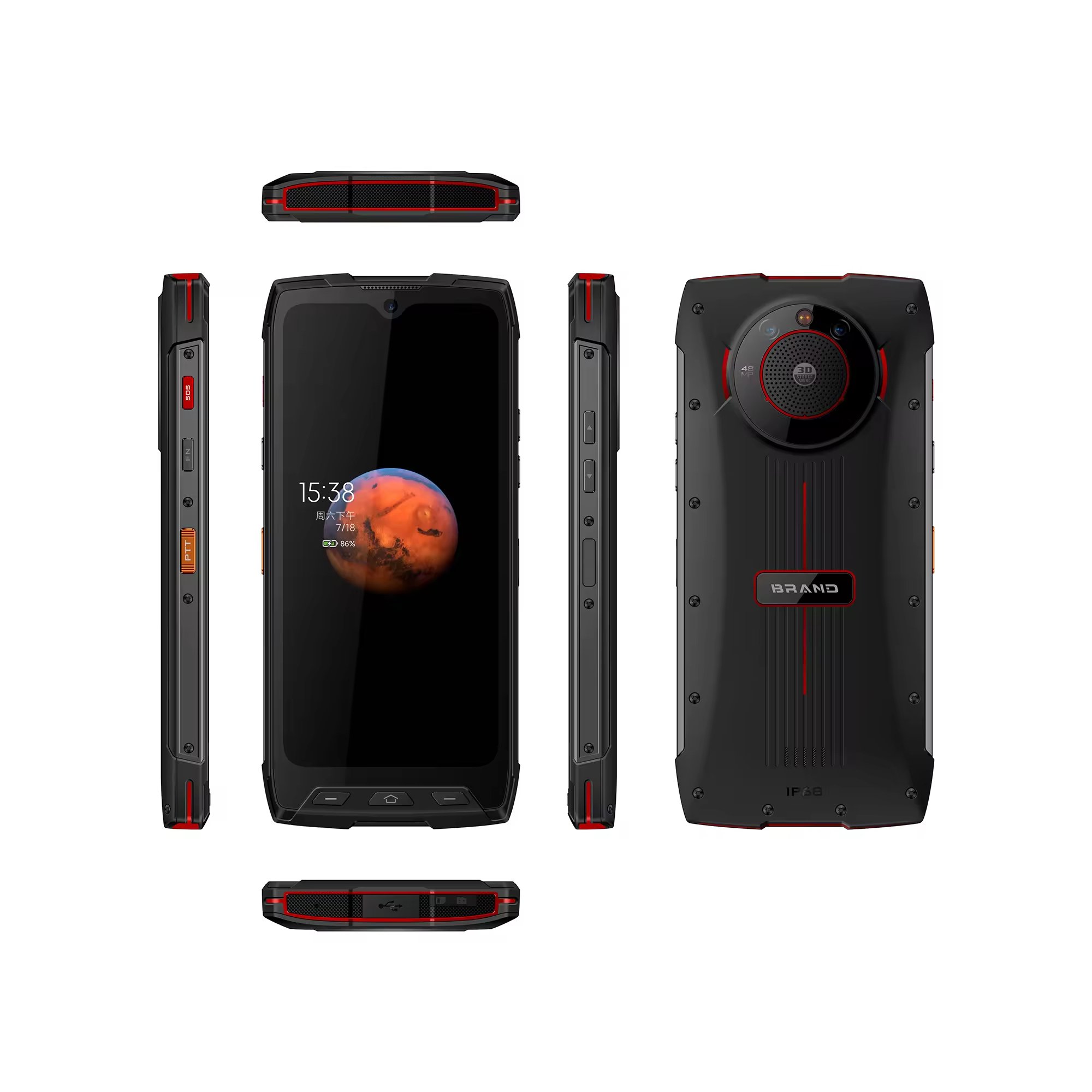 TSSD C06 5G POC 8GB+256GB Dual Sim Card handheld PDA terminal bluetooth NFC Network Android satellite Rugged phone Smartphone
