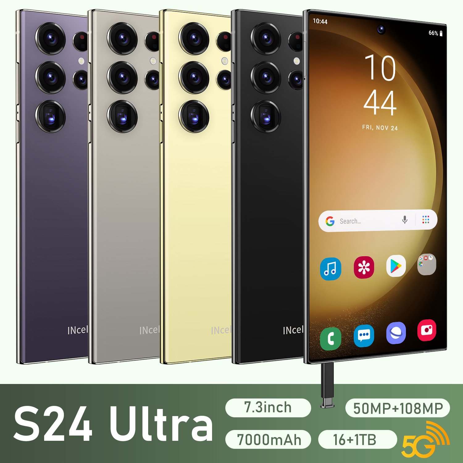 Original S24 Ultra 7.3 Inch Large Screen Smartphone 16gb + 1TB with Stylus 4G 5g Network with Dual SIM Android 13 mobile phones