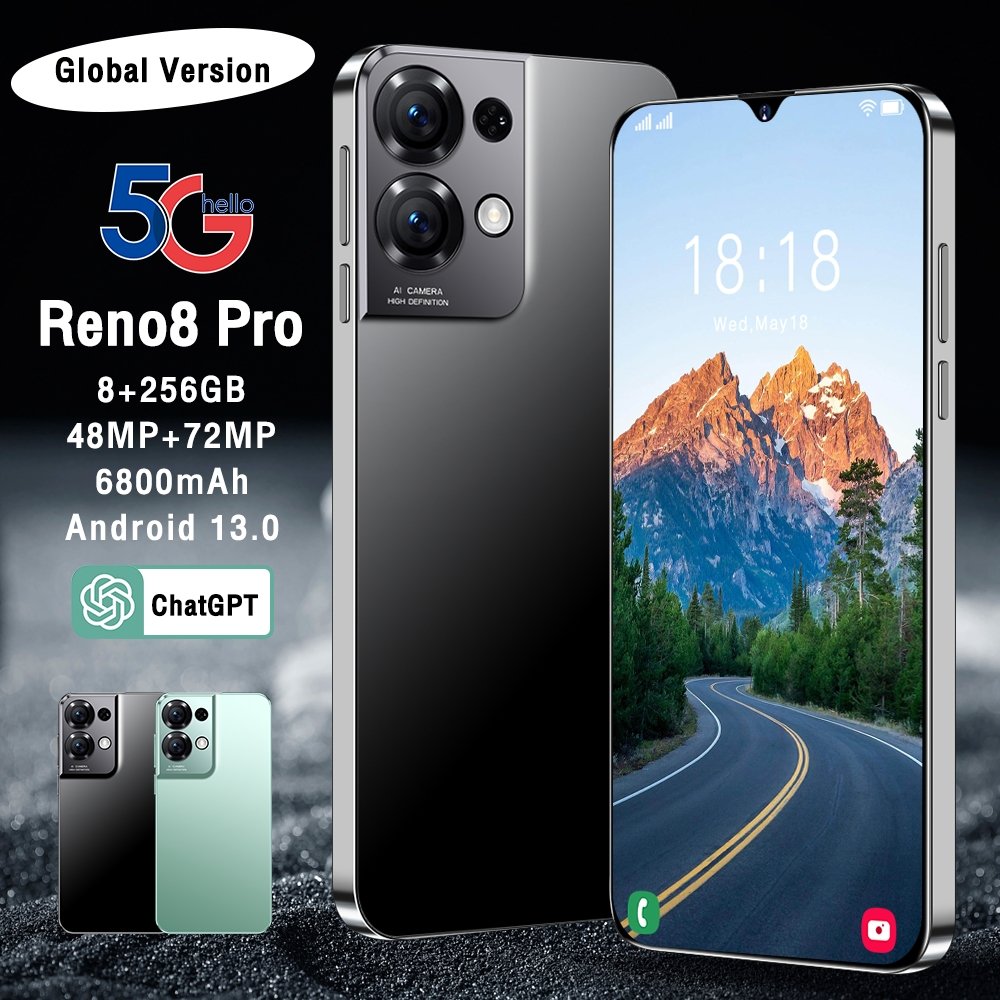 Reno8pro 6.8inch 5g Smartphone Reno 8 Pro Android Mobile Phone OLED Note 12 Pro Max 5g Smartphone Octa Core 48MP