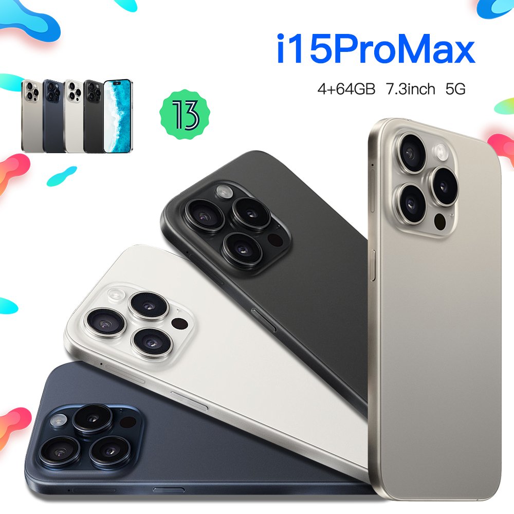 Phone 15 pro max 12+512GB Smartphone 5g Smartphone 6.7inch Screen Dual Sim Card 15 phone 15 Pro Max 5g De Smartphones 64MP
