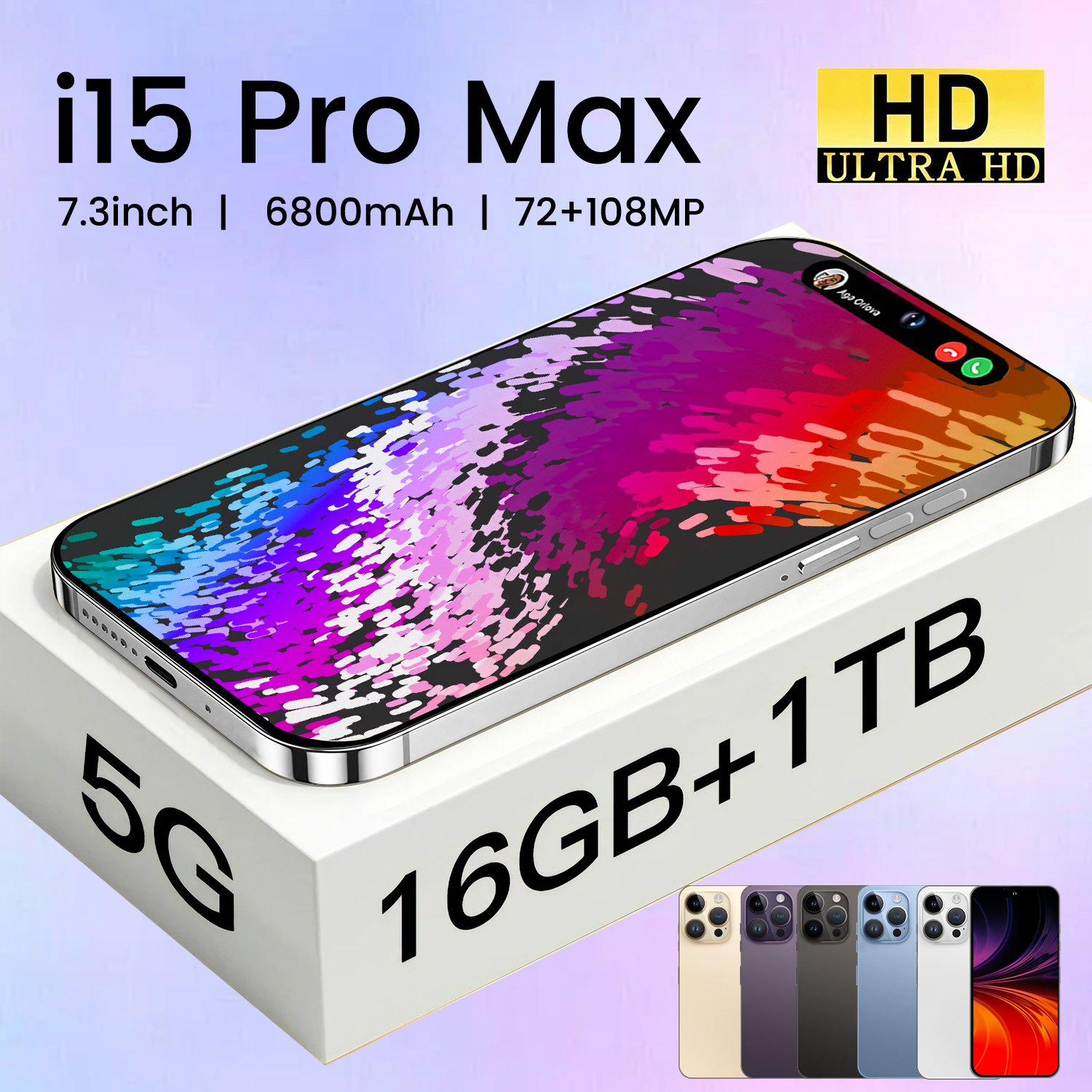 Phone 15 pro max 12+512GB Smartphone 5g Smartphone 6.7inch Screen Dual Sim Card 15 phone 15 Pro Max 5g De Smartphones 64MP