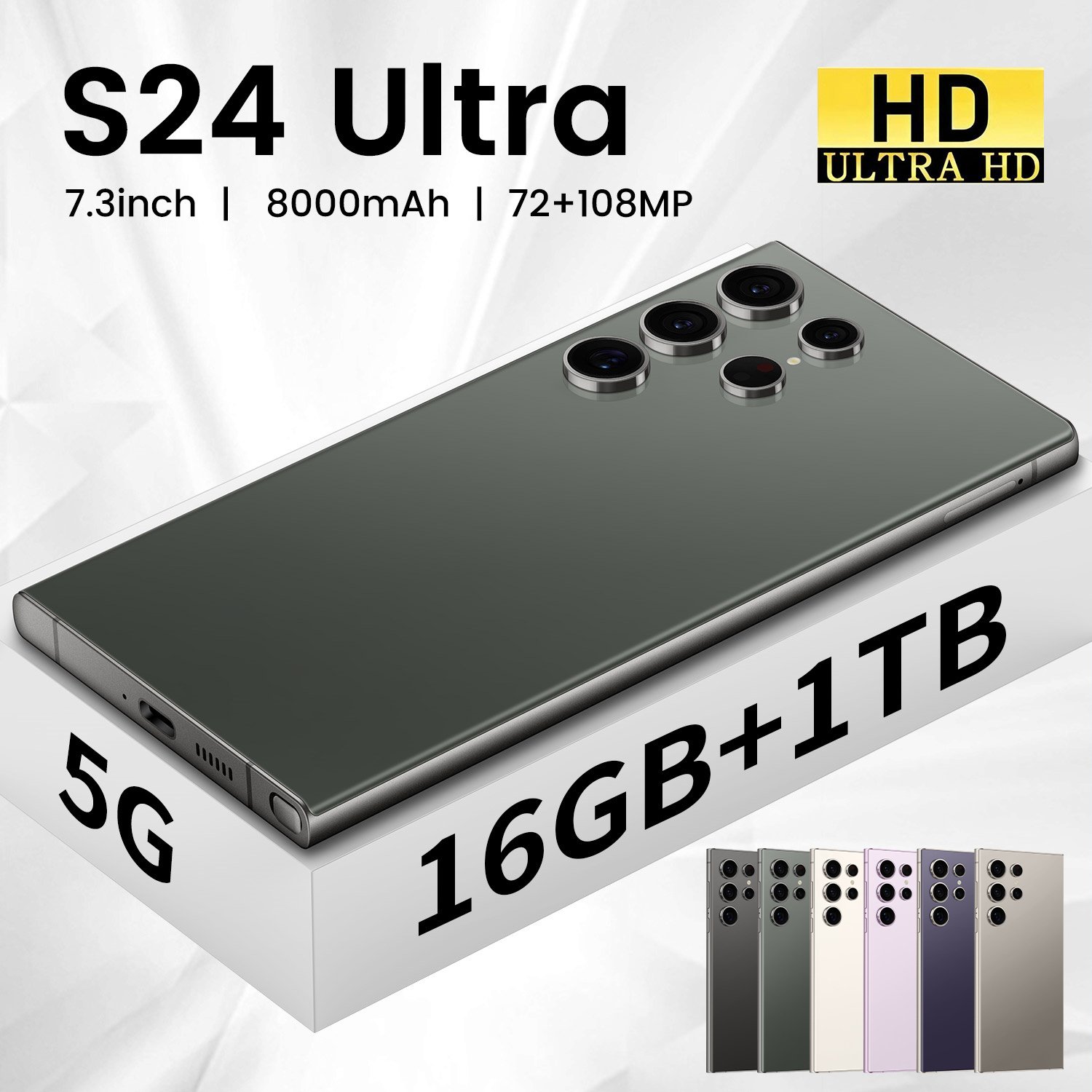 Hot selling New S24 Ultra 5g Smartphone 7.3inch large screen Android S24 Ultra Smartphone Android 14 Cell Phone