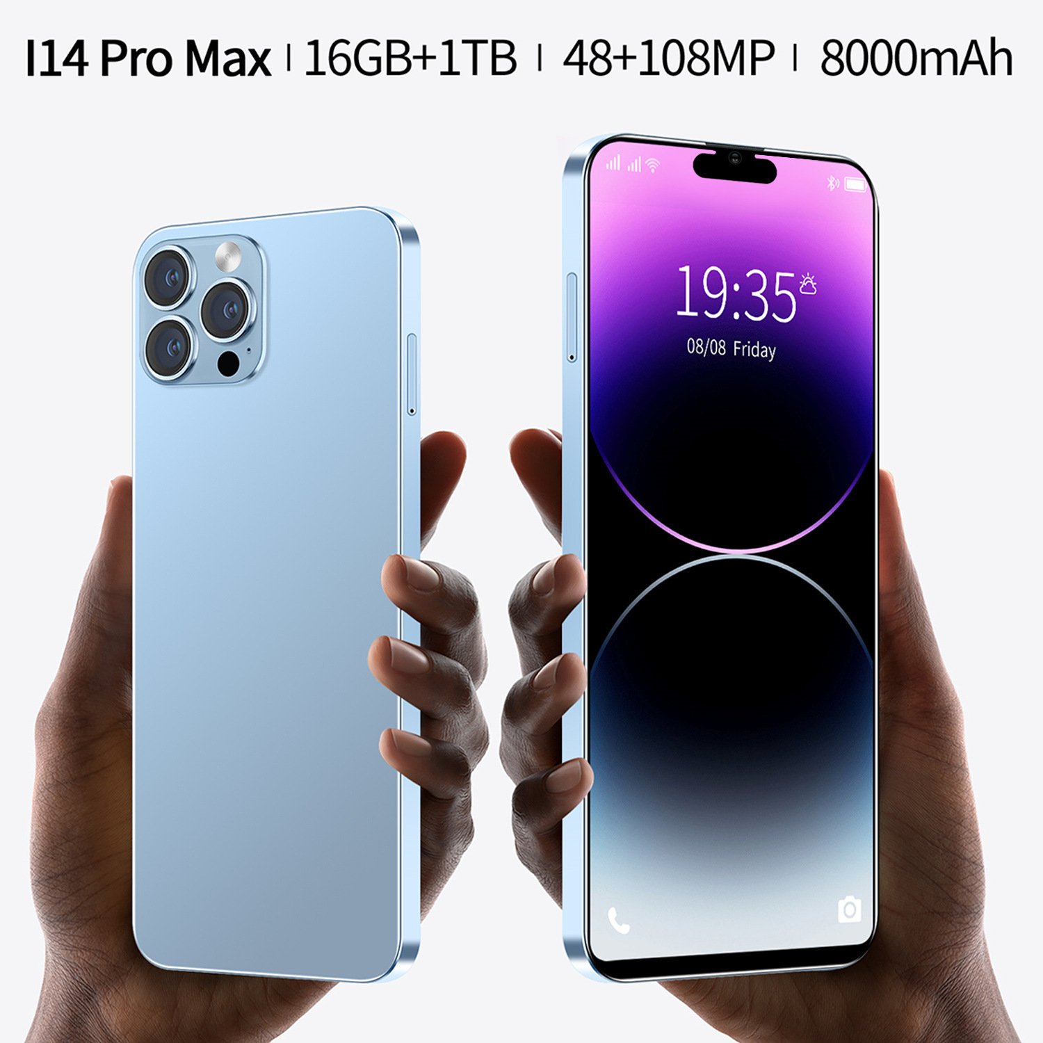New Arrival Mobile Phone Telephone Global Version 14 Pro Max Smartphone 6.8 Inch 16+1t Android Mobile Phone New Arrival