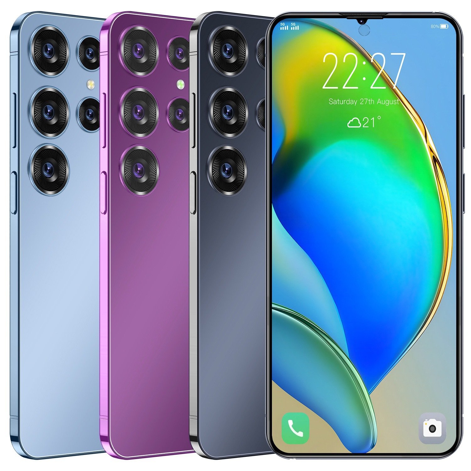 Large battery S24 Ultra 5G Upgrade Mobile Phone 16GB+1TB Large Memory Smart Phone Dual SIM Card Cellphone Gorgeous Mobile Phones