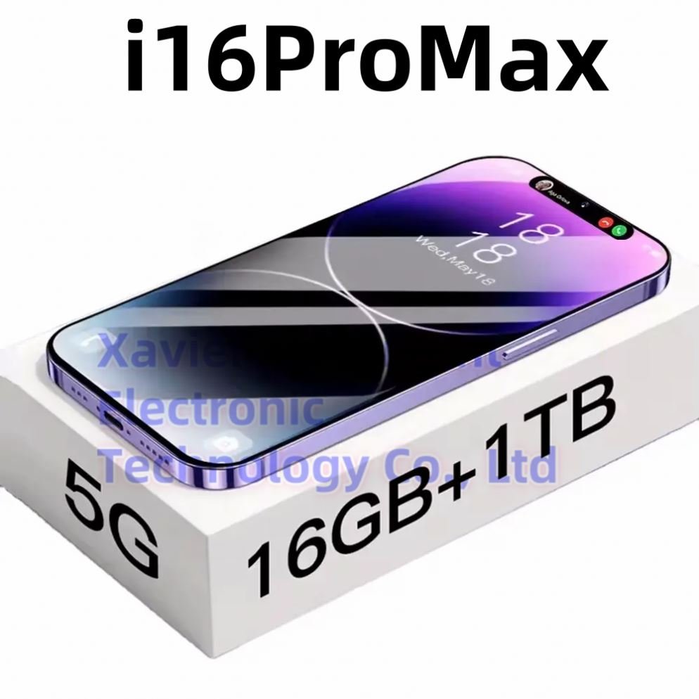 Unlocked Android i16 Clone - 16 Pro Max 5G Smartphone 6.7 16GB+1TB 2024 Edition